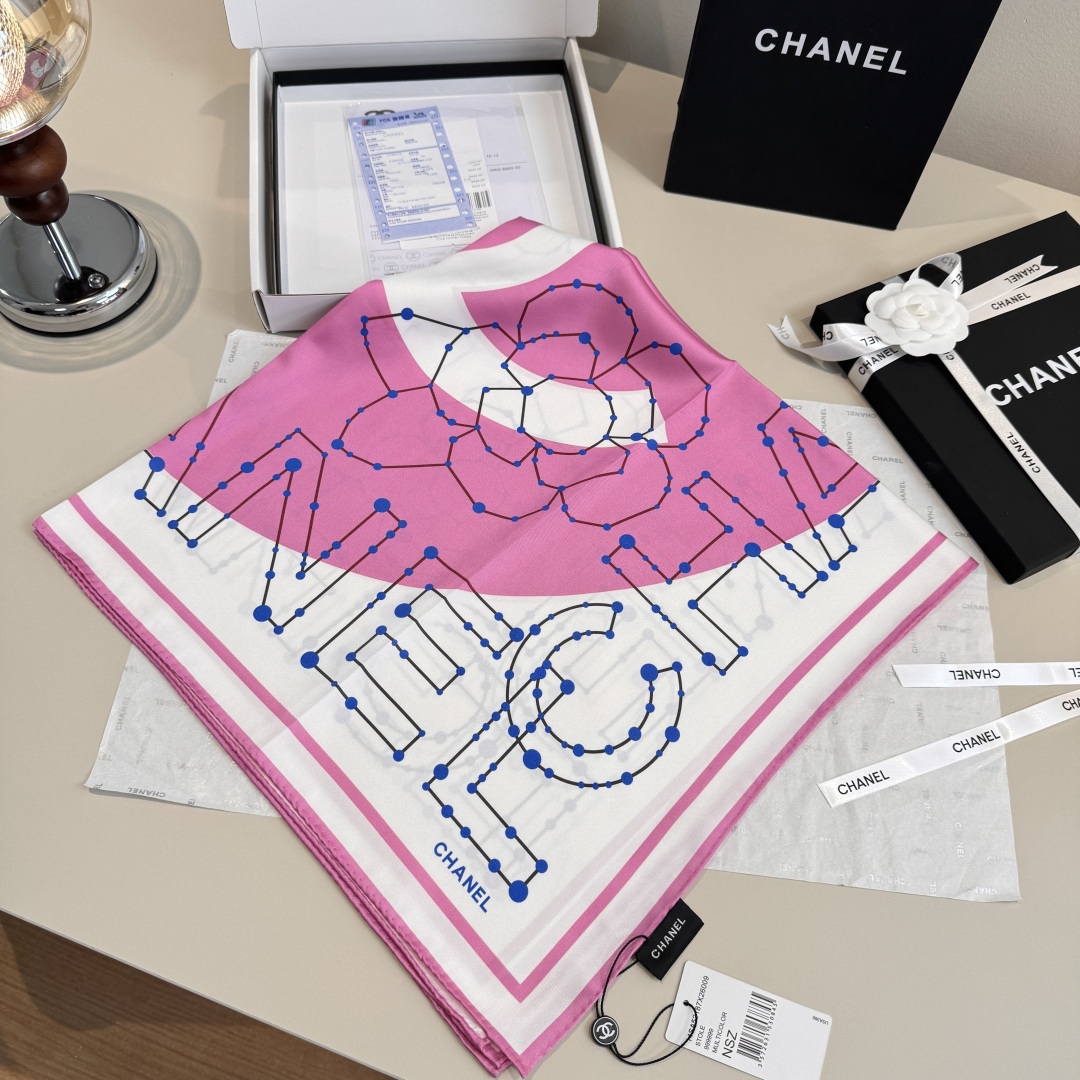 [TOP] CHANEL Silk Scarf  - Pink - 711 Luxury
