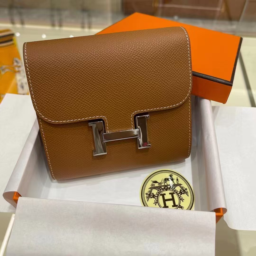 [TOP] HERMES Constance Short Wallet  Epsom - Gold - GHW&SHW - 711 Luxury