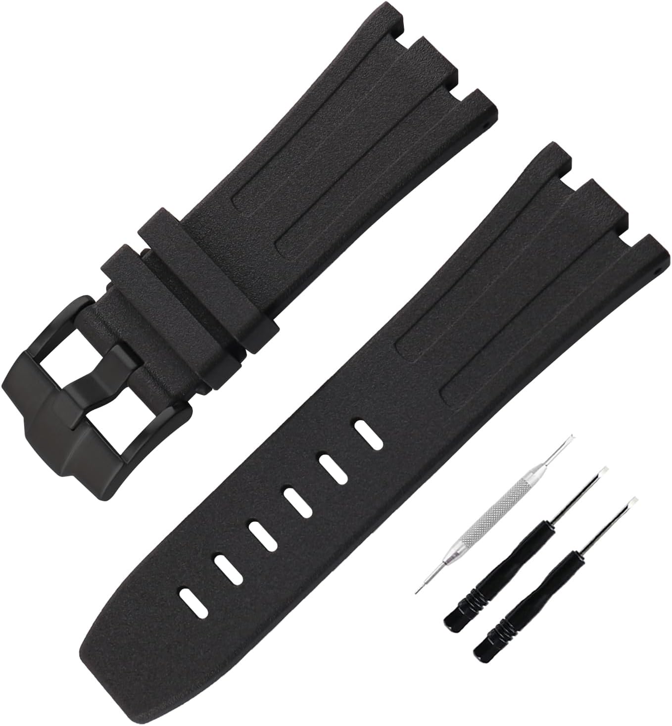 JETHENG Men's Rubber Strap Compatible for 28mm Audemars Piguet Royal Oak Offshore AP 15703 15710 15400 26470 26400 Ladies outdoor work waterproof silicone watch band wrist strap buckle