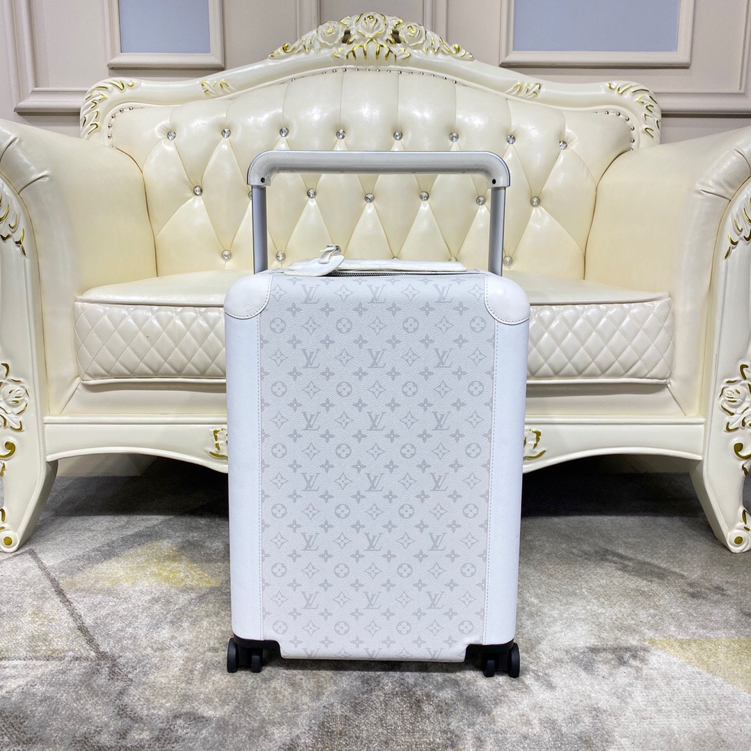 [TOP] Louis Vuitton LV Rolling Luggage Horizon 38.0 x 55.0 x 21.0 cm - White - 711 Luxury