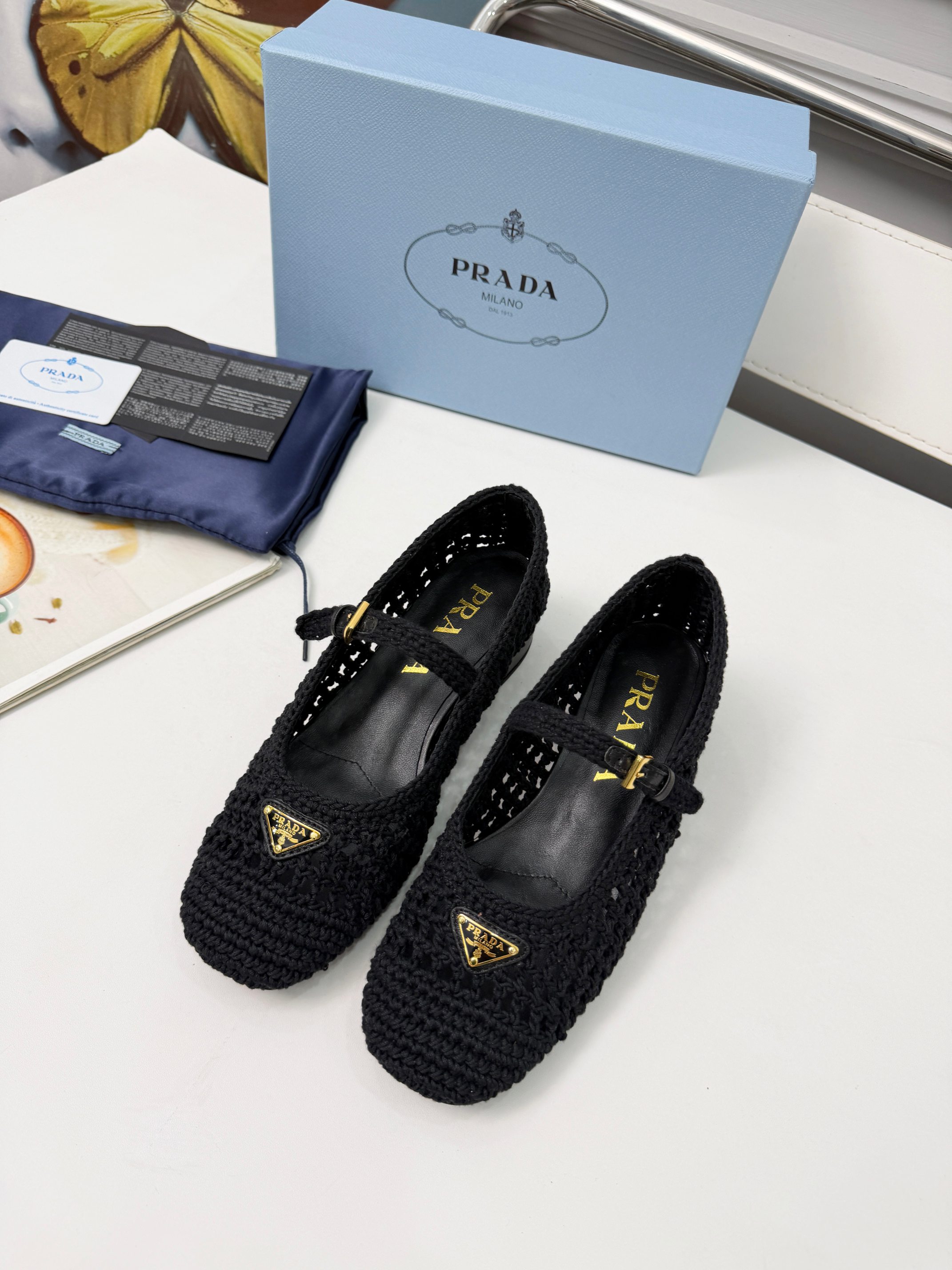 [TOP] PRADA 5cm Mid Heel Pumps - Black - 711 Luxury