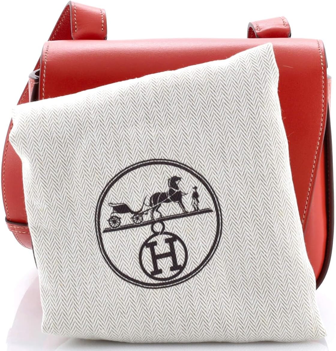 Hermès, Pre-Loved Della Cavalleria Shoulder Bag Tadelakt Mini, Sanguine