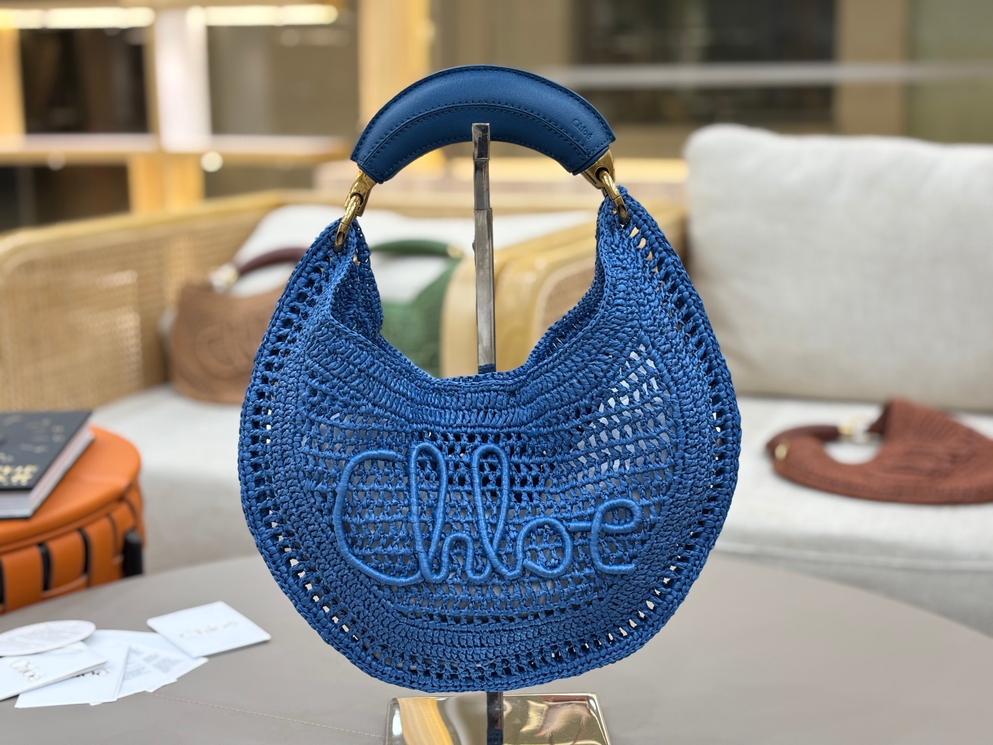 [TOP] Chloe Summer Banana Hobo Bag 36*21.5cm - Blue - 711 Luxury