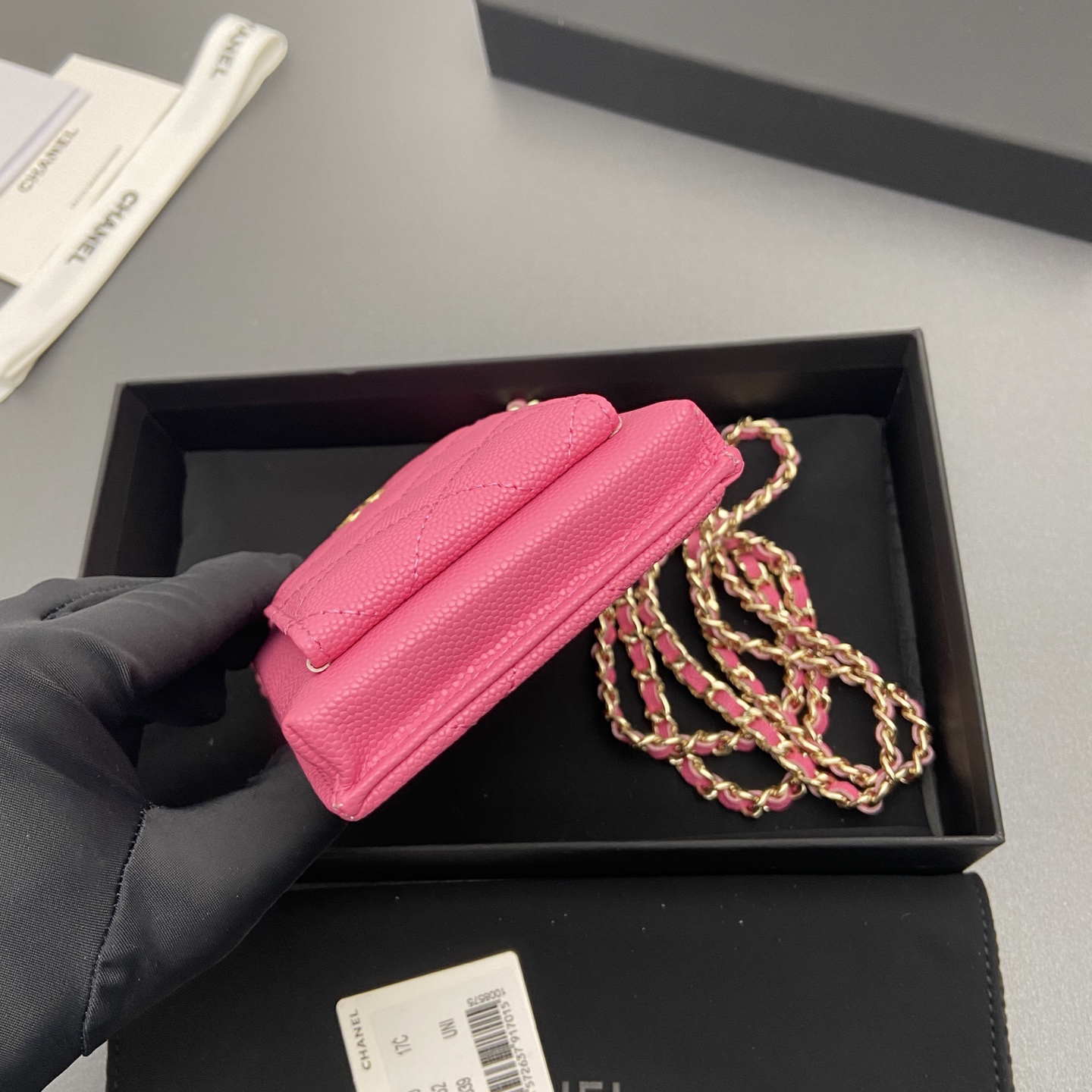 [TOP] CHANEL Phone Bag 18.5-9-3cm - Pink