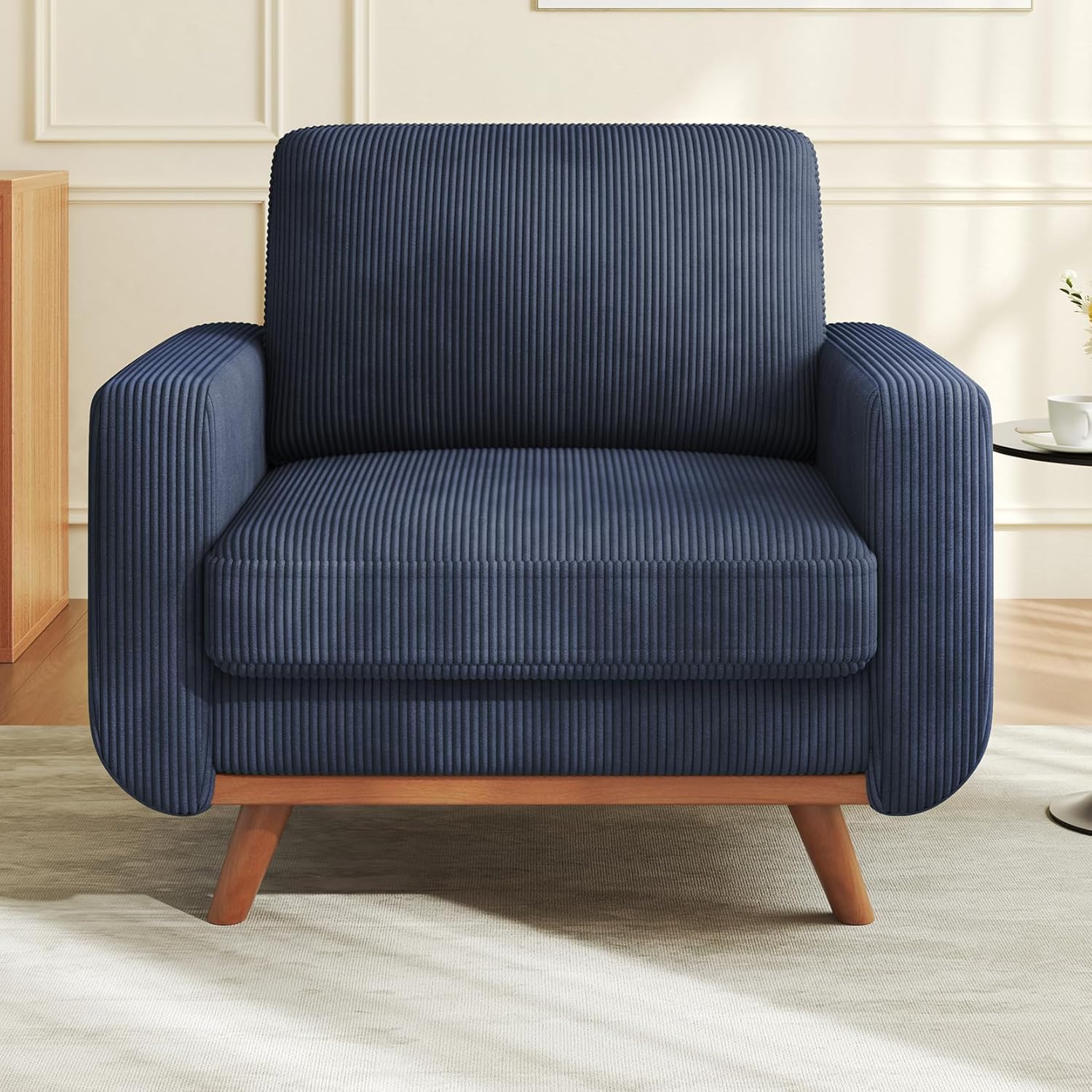 Vesgantti 172cm Loveseat Sofa Green, Comfy Corduroy Couch with Spring Cushion, 2 Seater Sofa with Solid Wood, Sofa Couch with Deep Seat, Sofa for Bedroom, Loveseat for Living Room, Green Office Couch