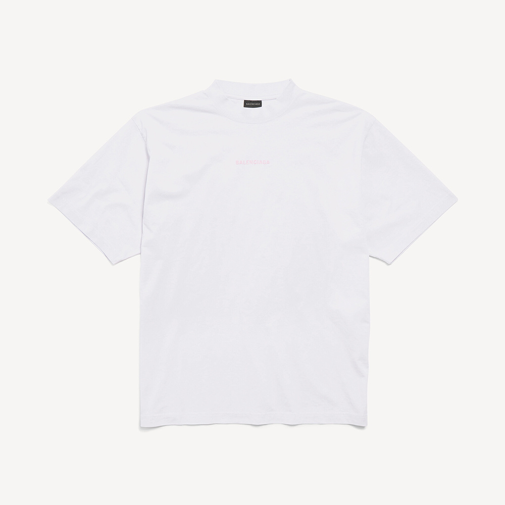 Balenciaga white Clothing Balenciaga Men's Balenciaga Back T-shirt Medium Fit in Dirty White Baby-pink | Nigo Office