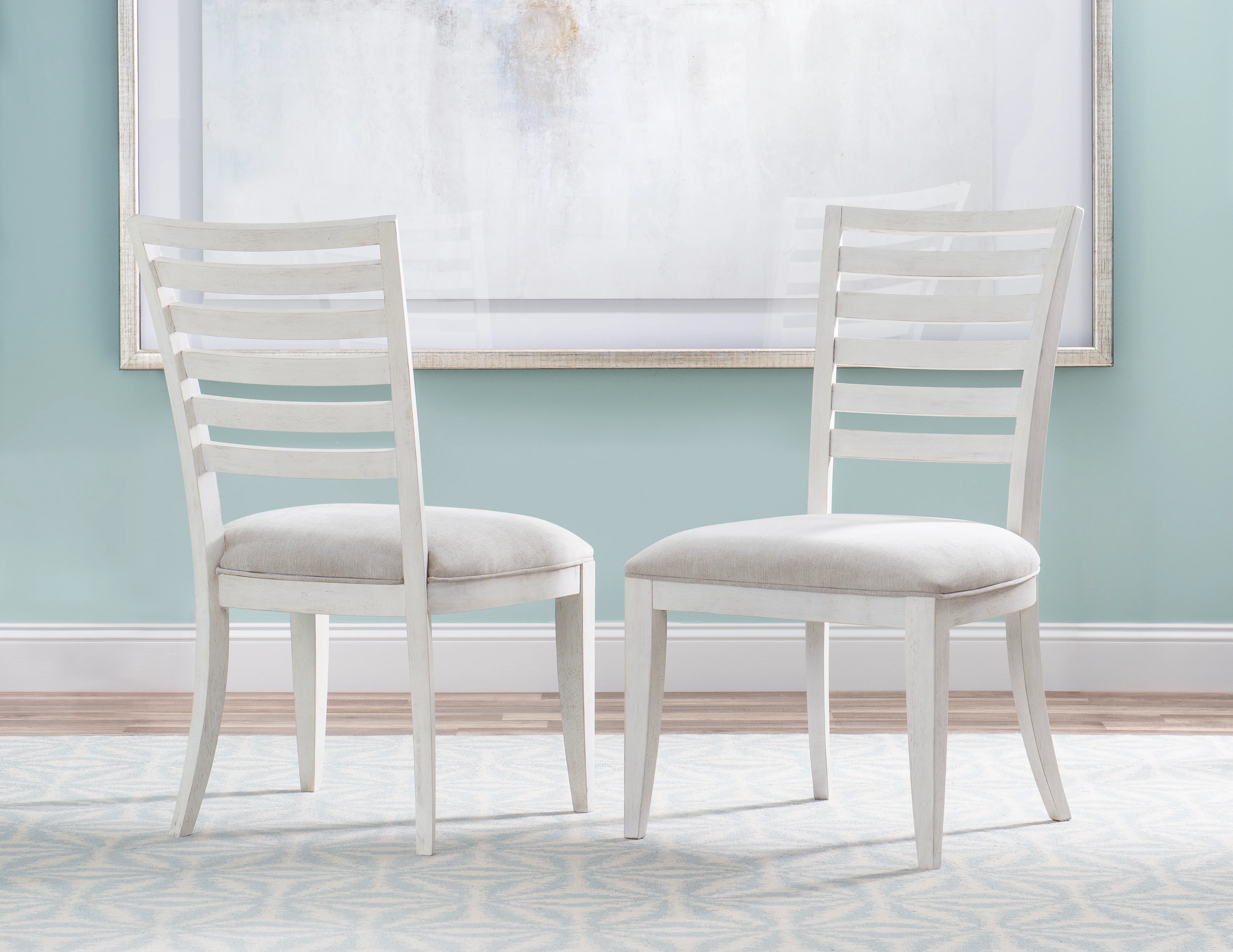 Coastal White Dining Set 7-Pc Extendable (74-92)