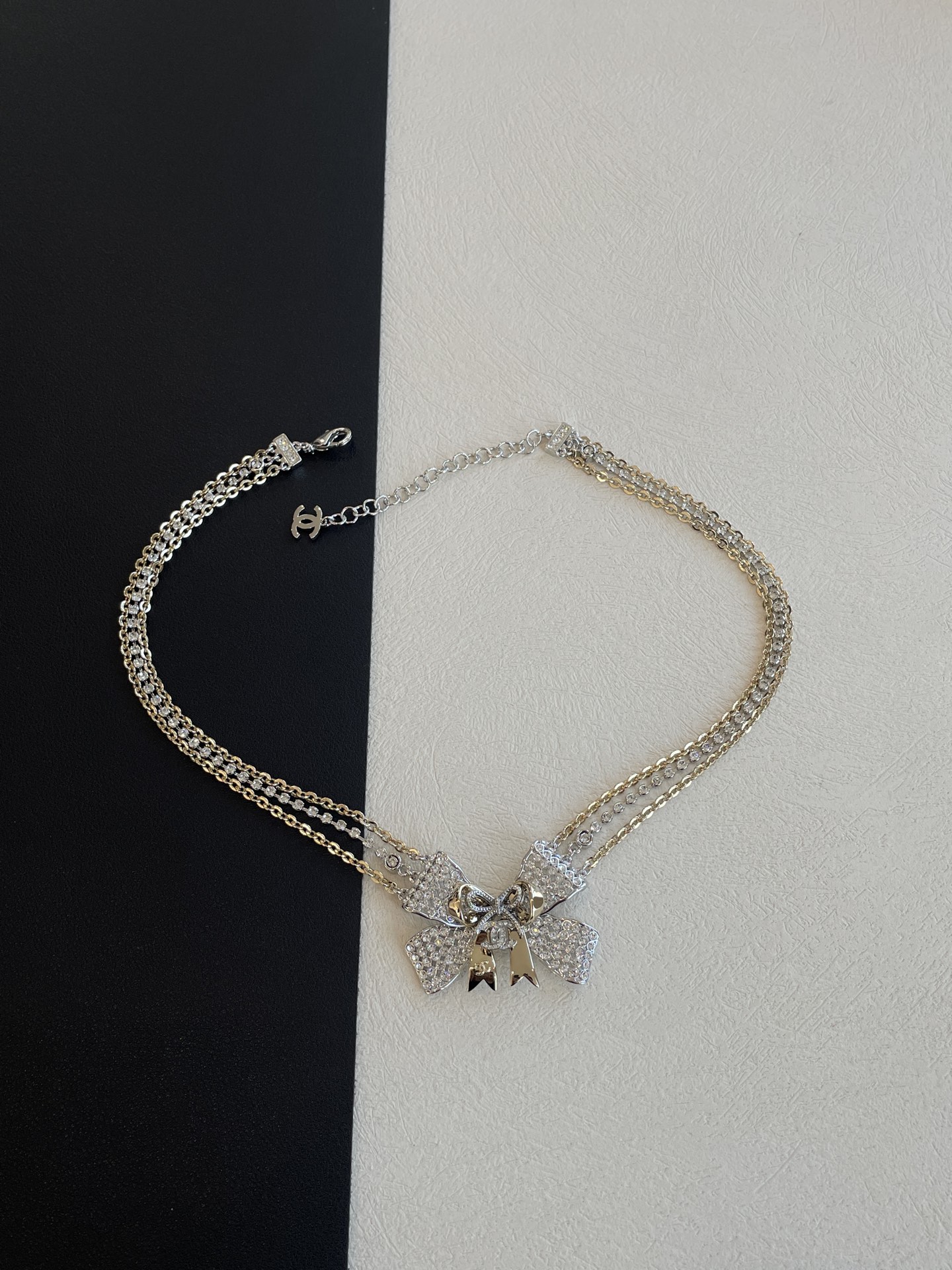 Chanel gold Jewelry CHANEL Bracelet Metal Diamantés Silver Gold Crystal #387088 View 2 | Nigo Office