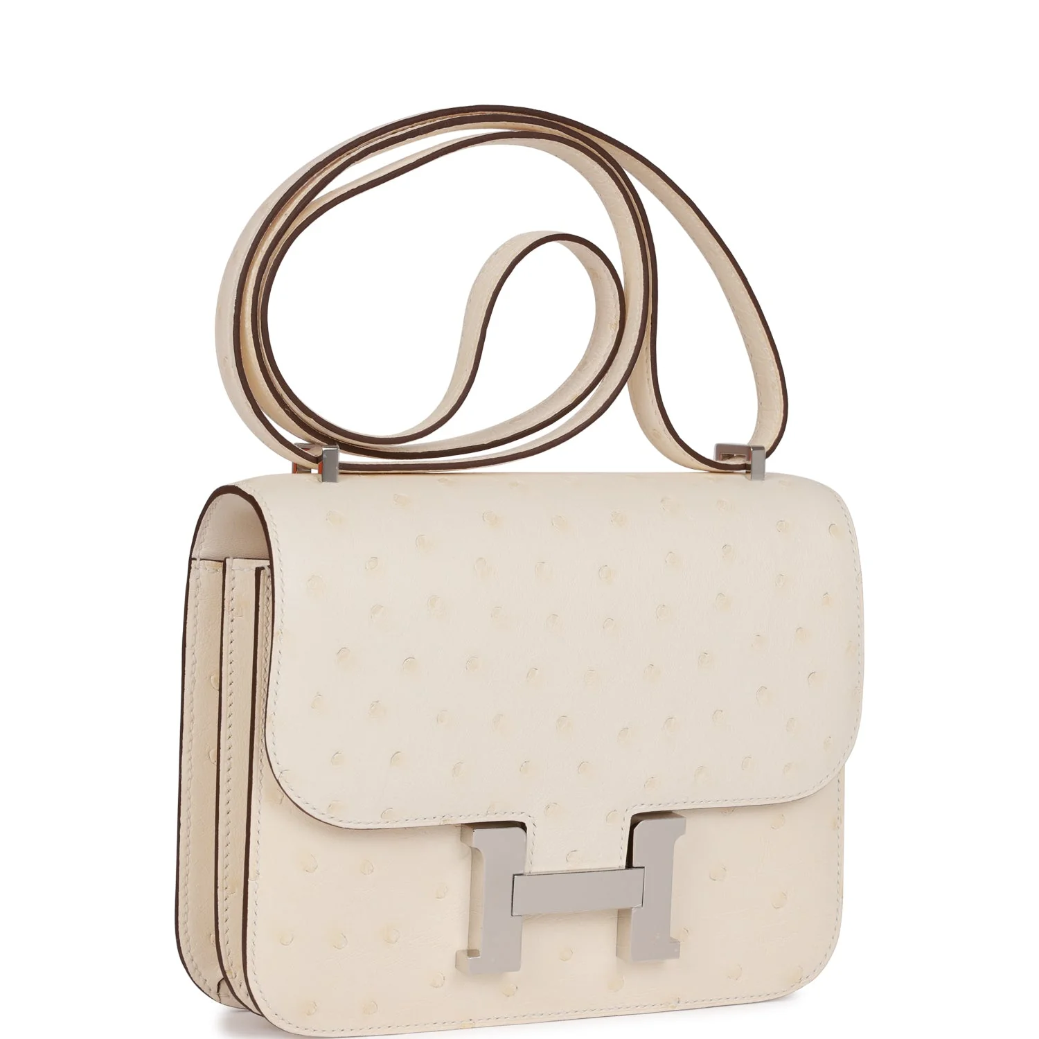 Hermes Constance Nata Ostrich Palladium Hardware