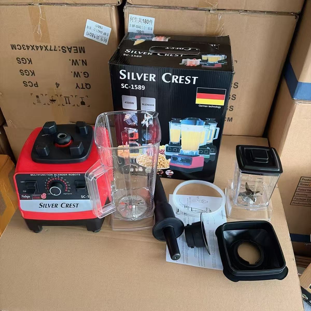 Double-cup high-speed blender with large capacity