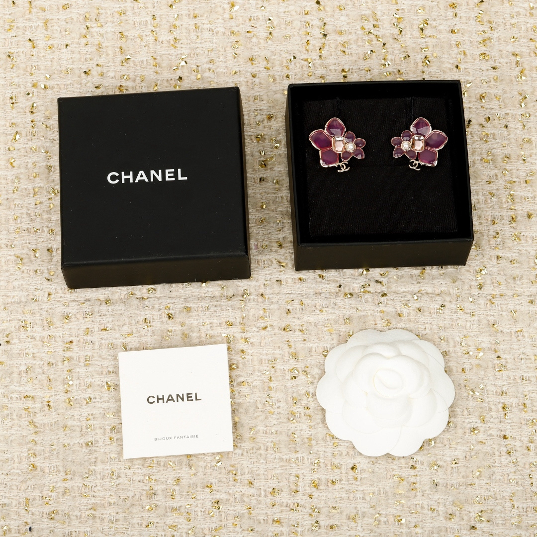 [TOP] CHANEL Earrings - Pink