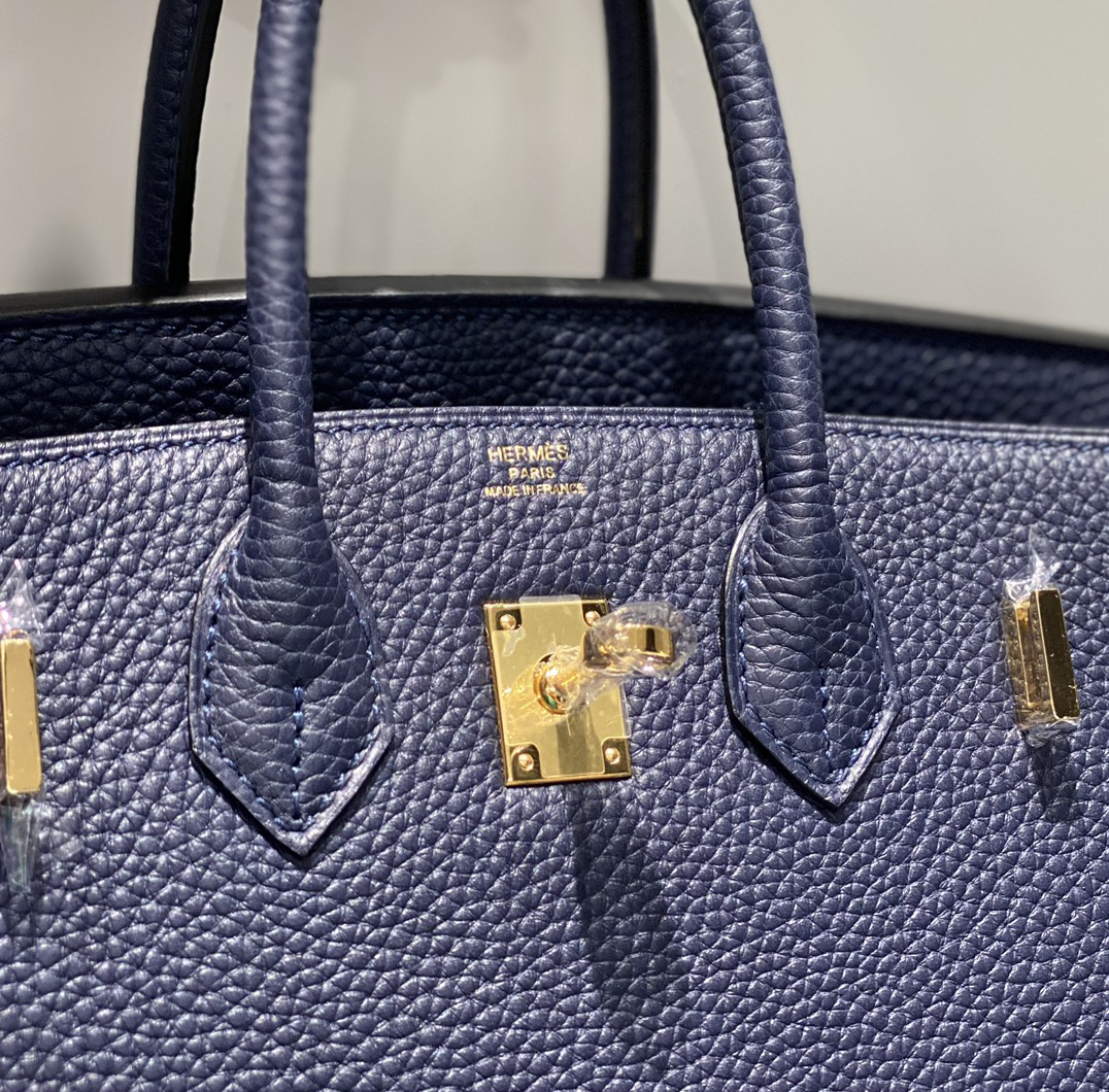 [TOP] HERMES Birkin Togo Leather 25cm - Bleu Indigo & GHW