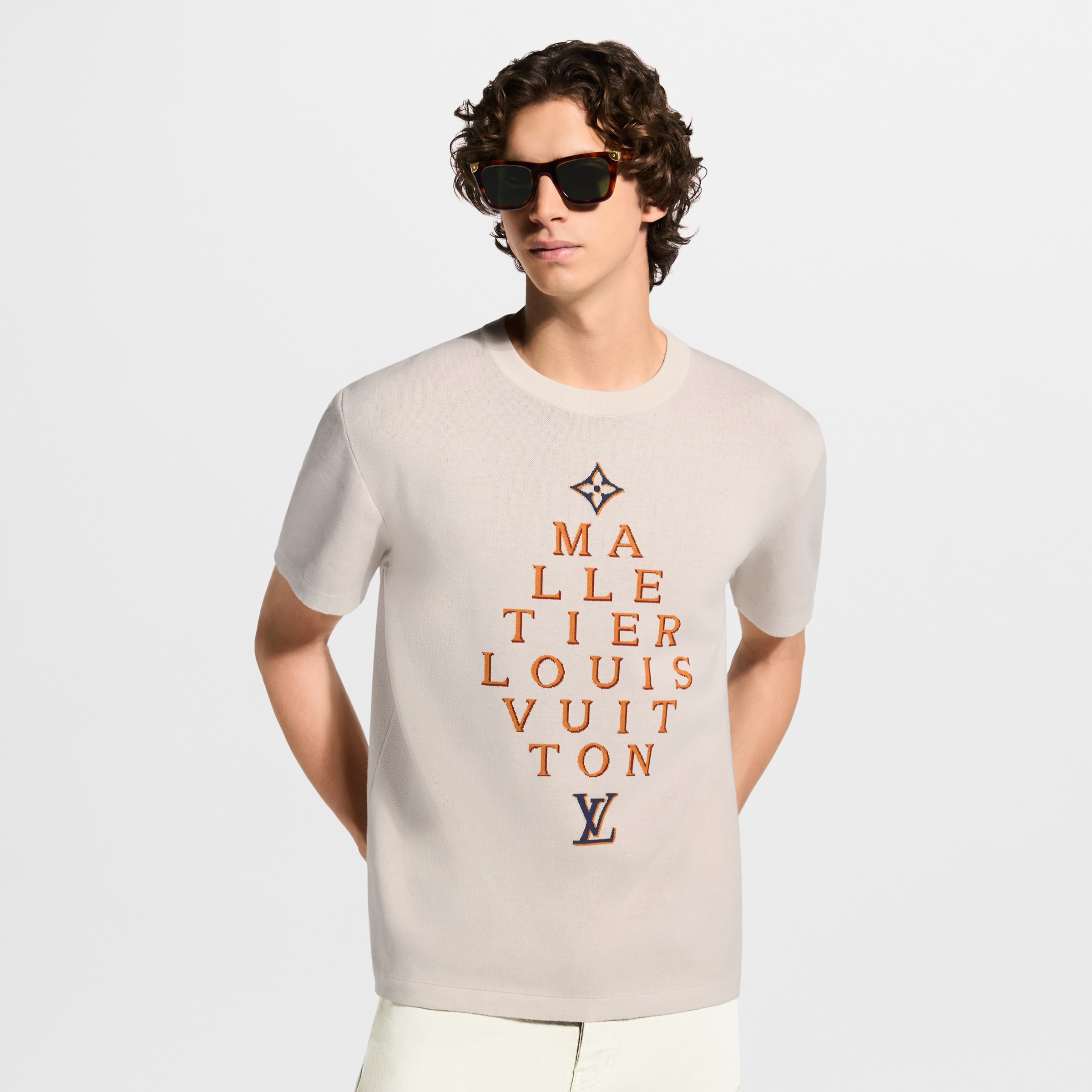 Louis Vuitton Accessory LOUIS VUITTON Short-Sleeved Signature Crewneck #386745 View 2 | Nigo Office