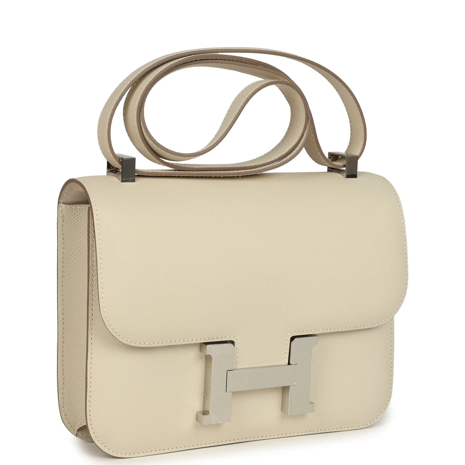 Hermes Constance  Craie Epsom Palladium Hardware