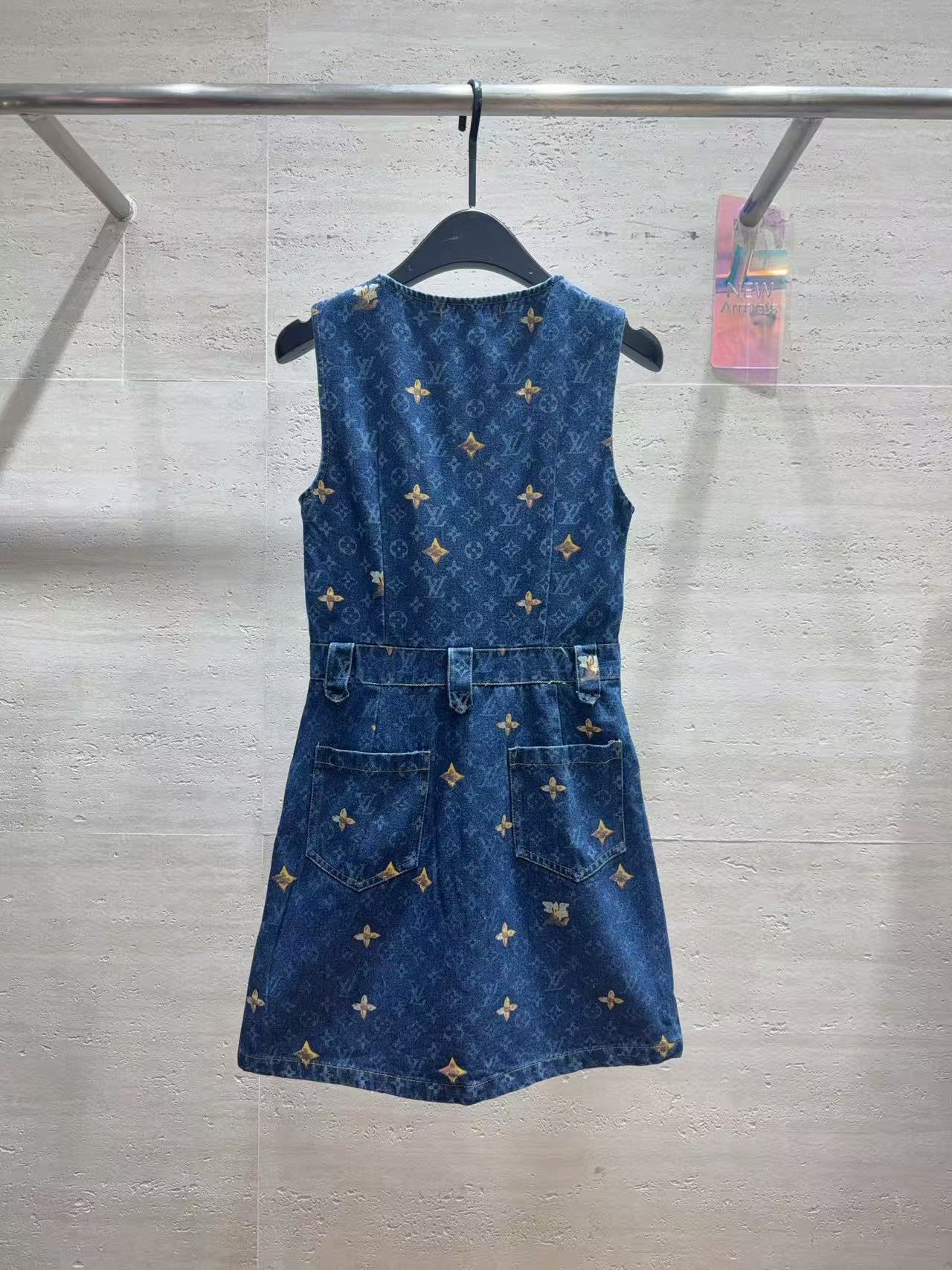 [TOP] Louis Vuitton LV  Dress -Blue - 711 Luxury
