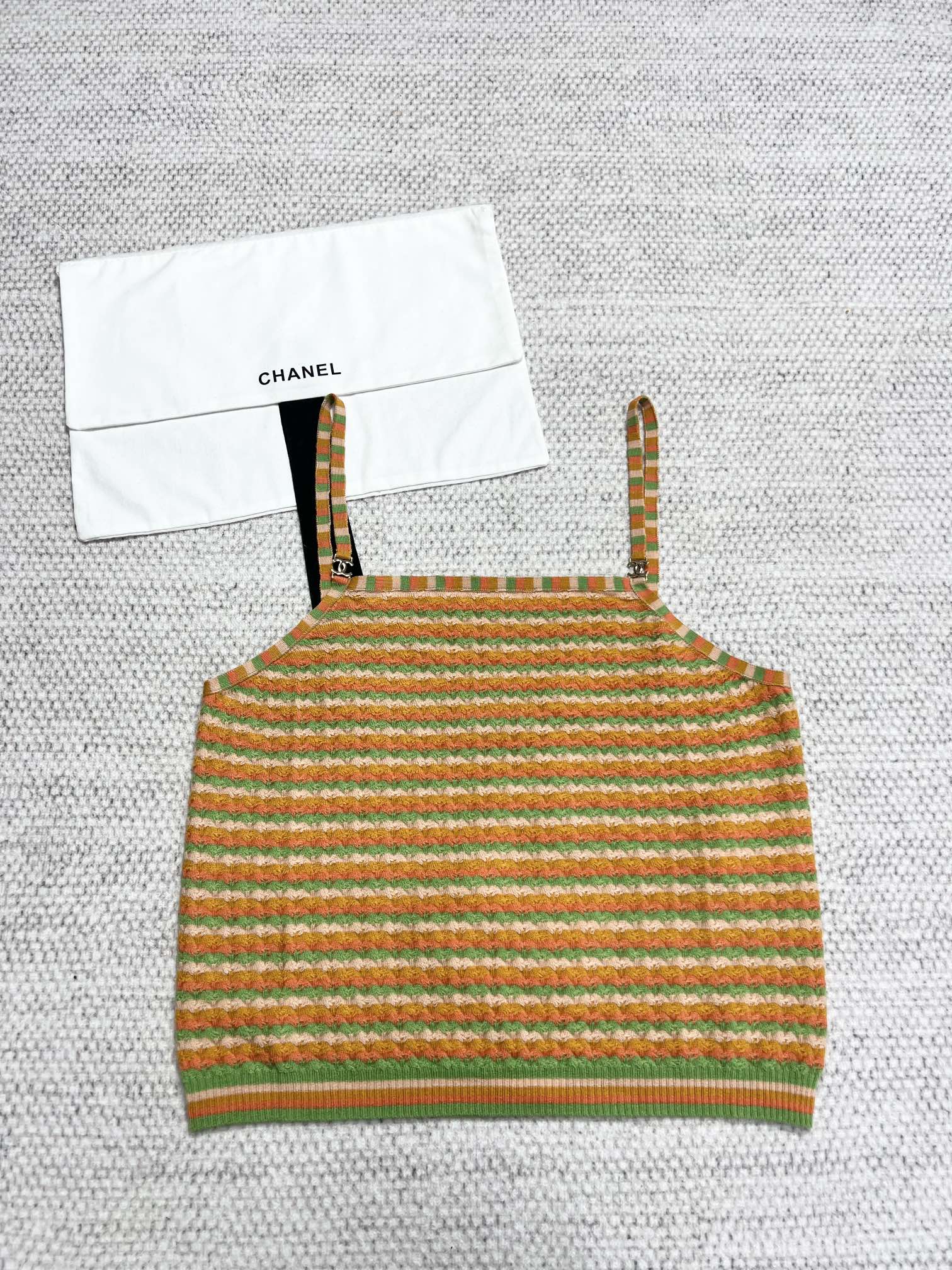Chanel Top-quality Version Color block cashmere suspenders #287801