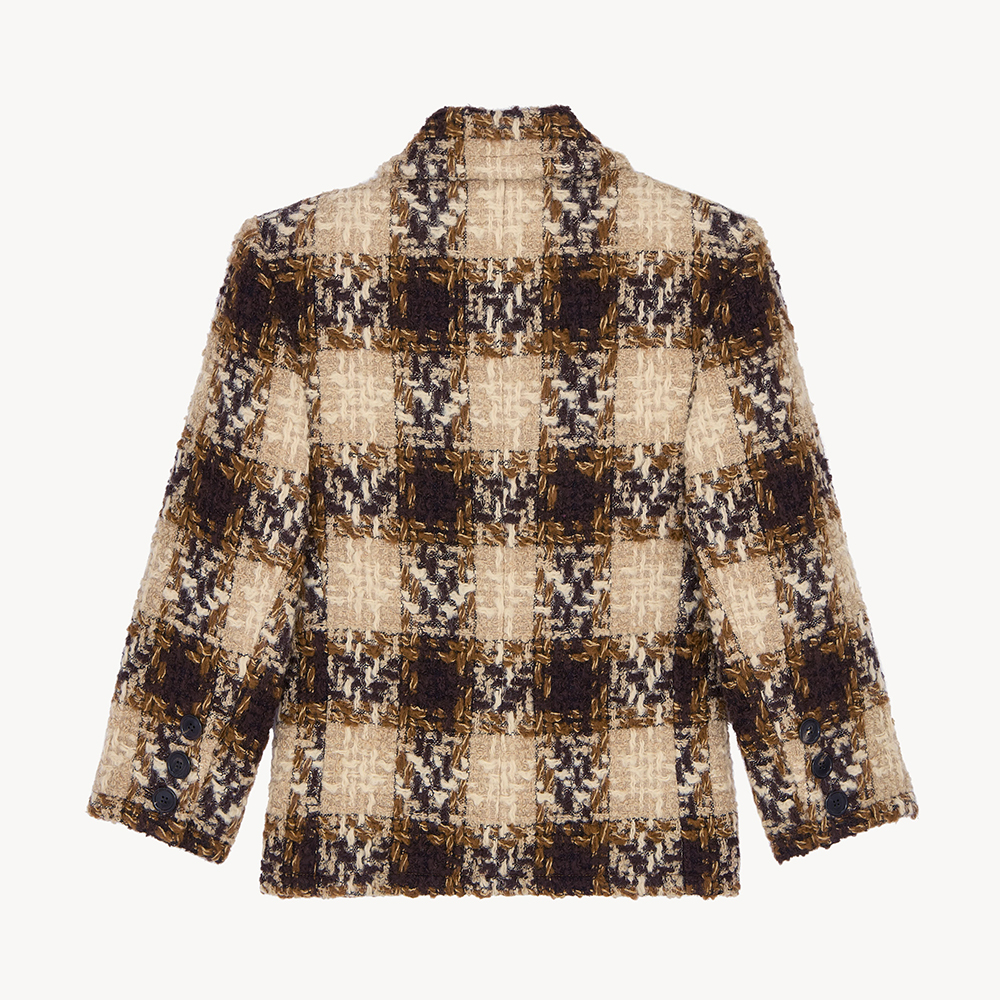 Saint Laurent black Clothing Saint Laurent Single-breasted Jacket in Tweed in Black #394362 View 2 | Nigo Office