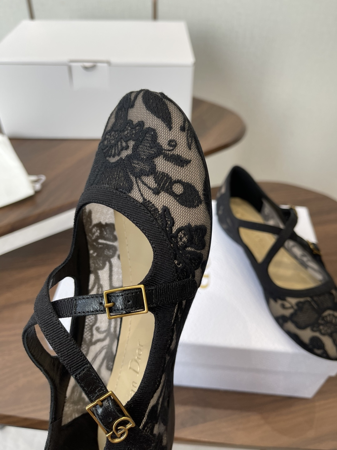 [TOP] Christian Dior Flat Shoes - Black