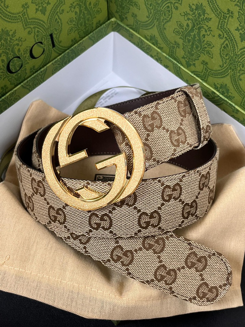 [TOP] GUCCI GG Belt Camvas - Apricot - 711 Luxury