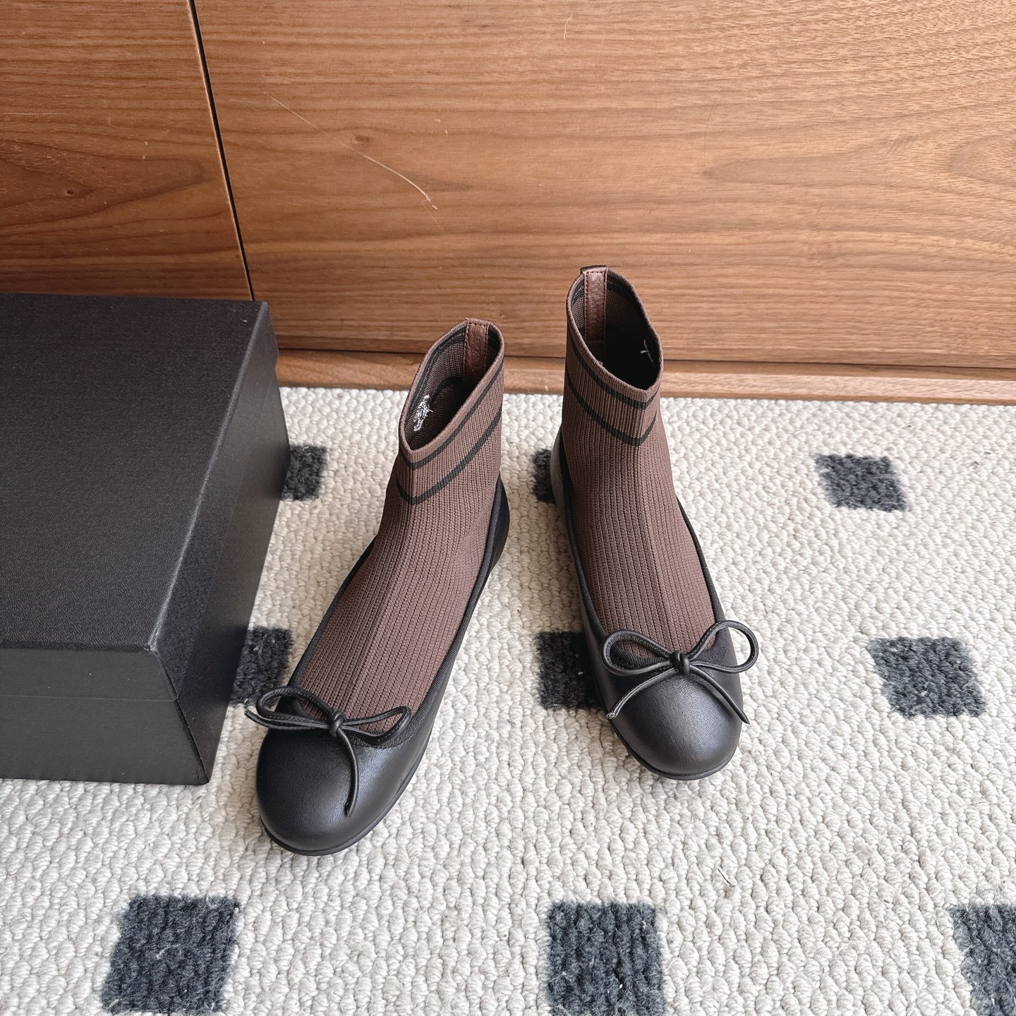 [TOP] CHANEL Knitted & Lambskin Boots - Chocolate - 711 Luxury