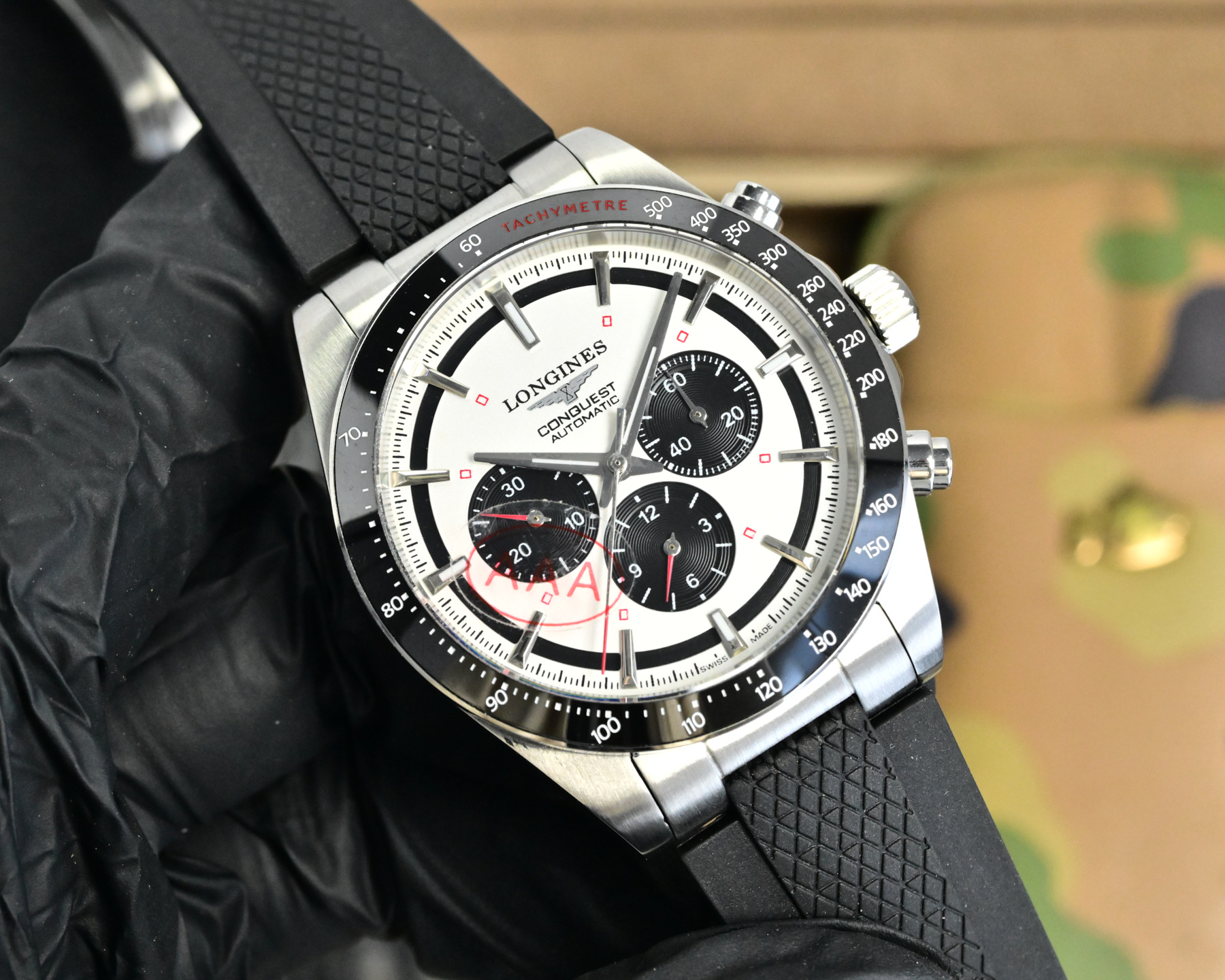 [TOP] LONGINES Watch 42mm - Black/White - 711 Luxury