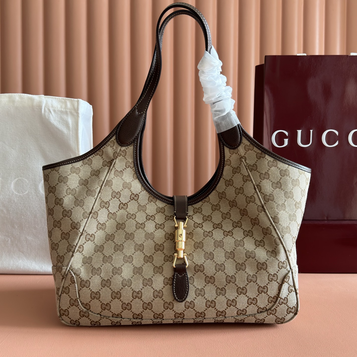 [TOP] GUCCI Tote Bag 35x28x15cm - Brown