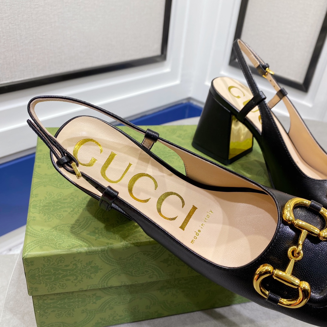 [TOP] GUCCI High-heeled Shoes - Black - 711 Luxury