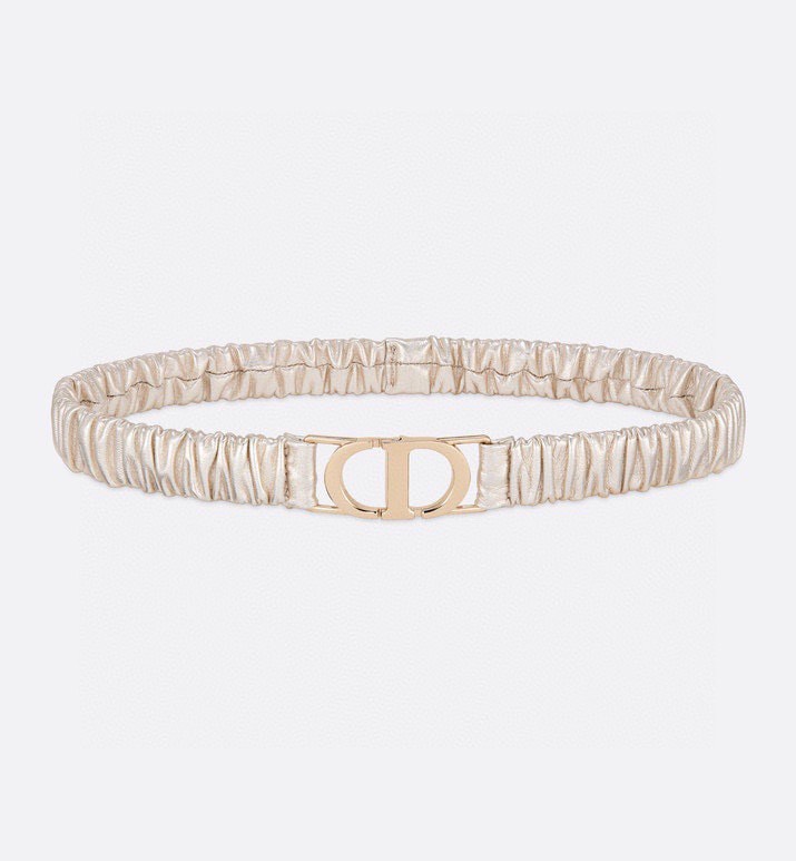 [TOP] Christian Dior Belt Cowhide 20mm - Silver - 711 Luxury