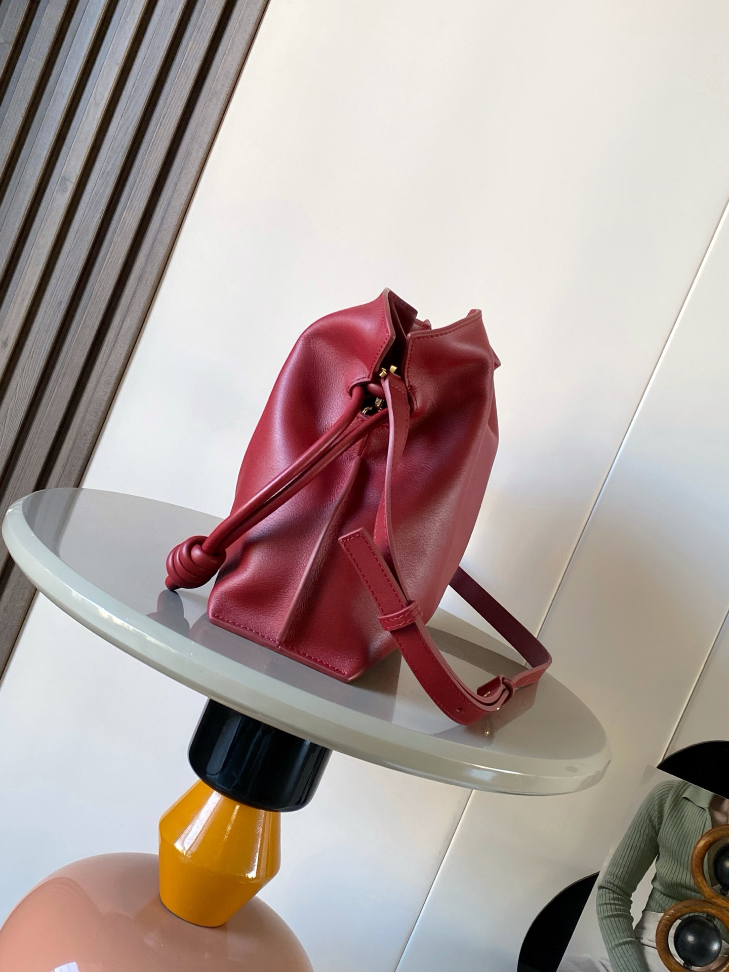 [TOP] LOEWE Flamenco Bag Cowhide Leather 30x24.5x10.5cm - Red - 711 Luxury