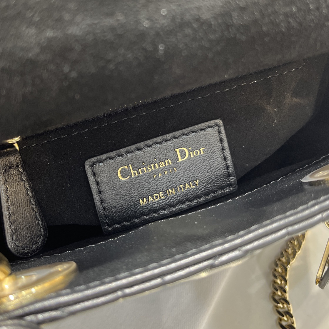 [TOP] Christian Dior Lady Dior Bag Lambskin 17x15x7cm - Black
