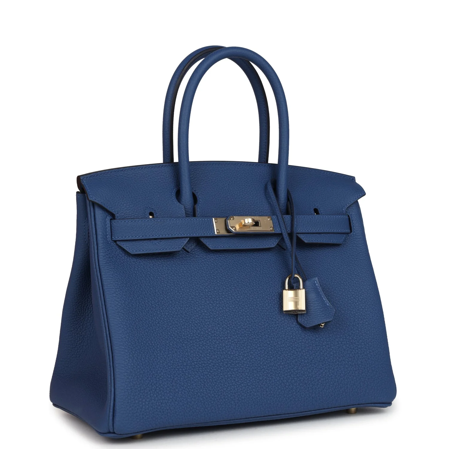 Hermes BirkinBleu Tie Togo Permabrass Hardware