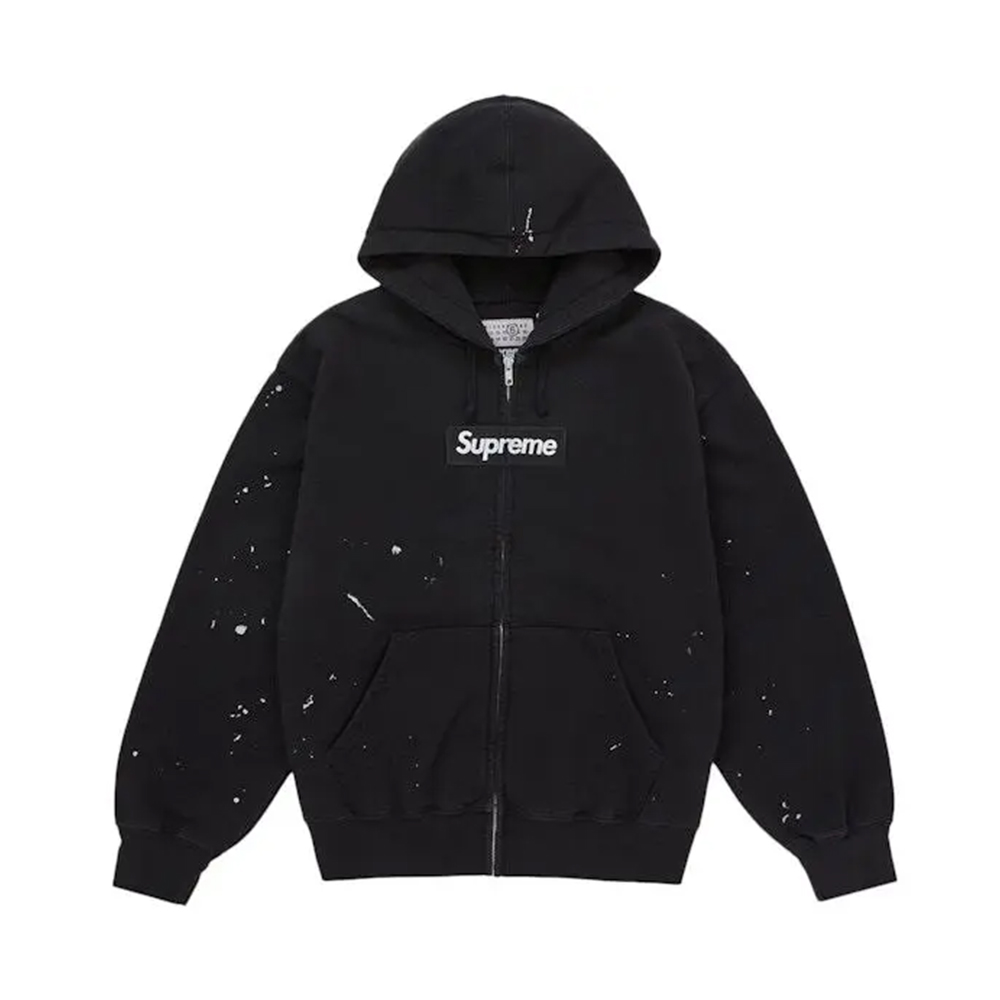 Maison Margiela Clothing Supreme x MM6 Maison Margiela Box Logo Zip Up Hooded Sweatshirt #381188 | Nigo Office