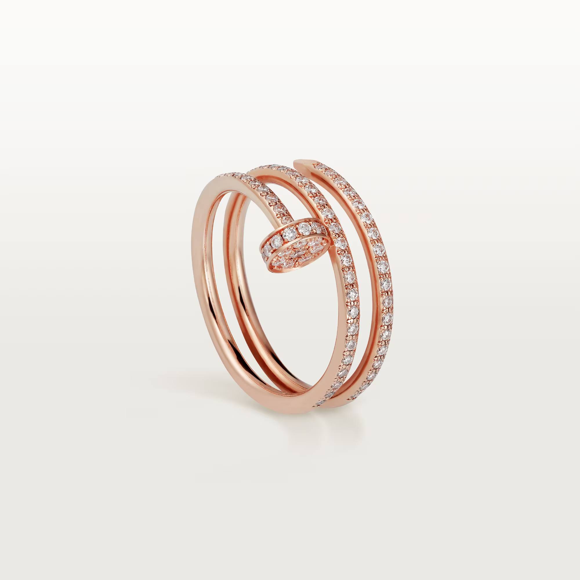 Carty Nails Infinity Wrap Ring ,Rose Gold,Half-Paved
