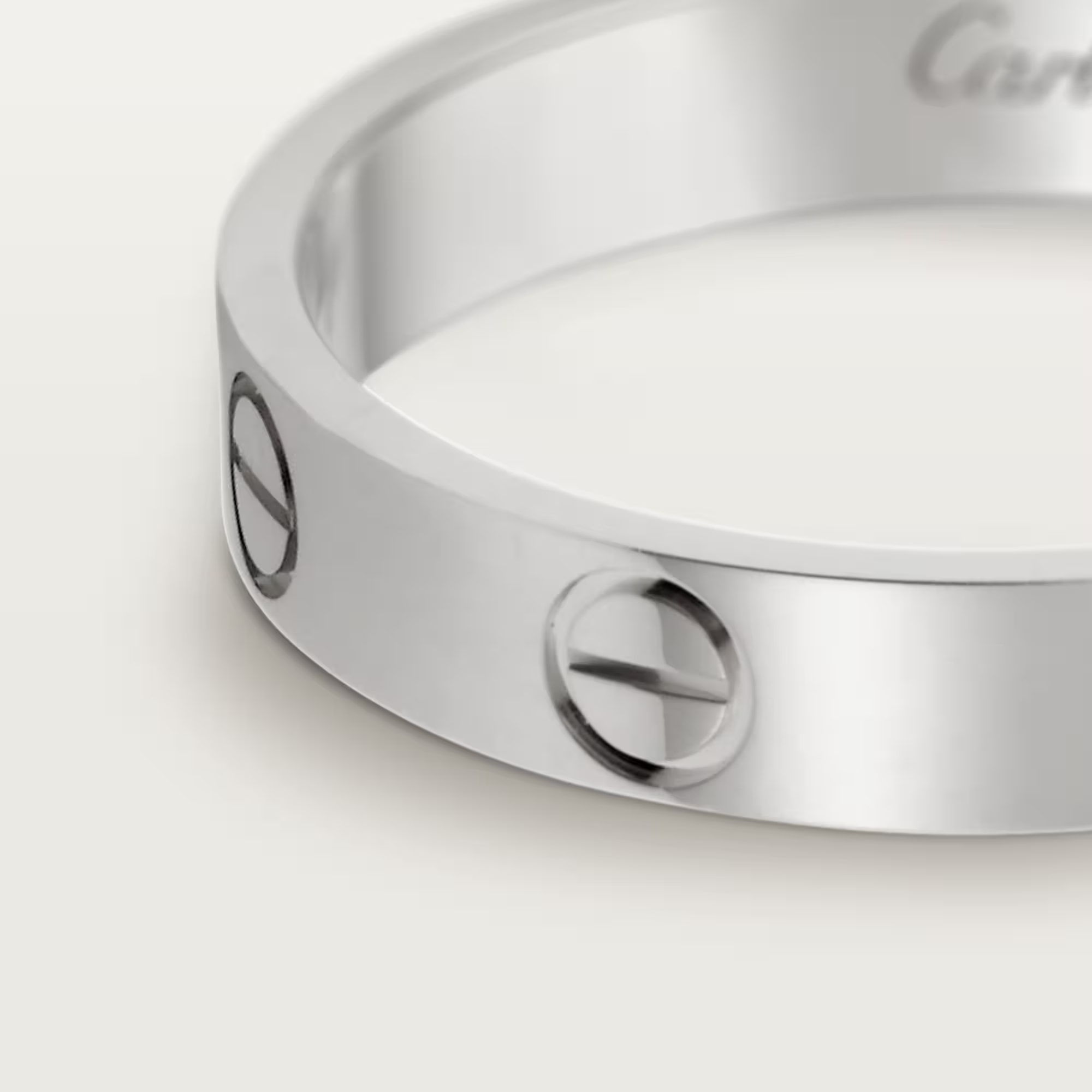 Carty Love Petite Lock Ring, White Gold, Small Model