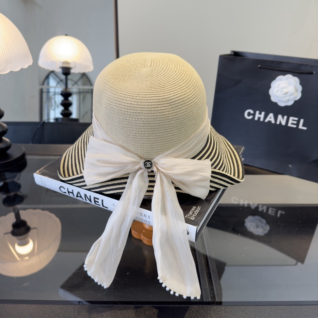 [TOP] CHANEL Hat - Black and Khaki - 711 Luxury