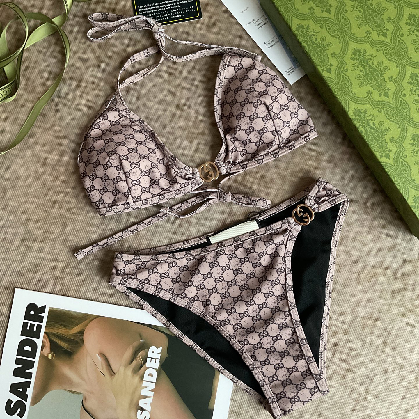 [TOP] GUCCI Bikini Swimsuit - Pink - 711 Luxury