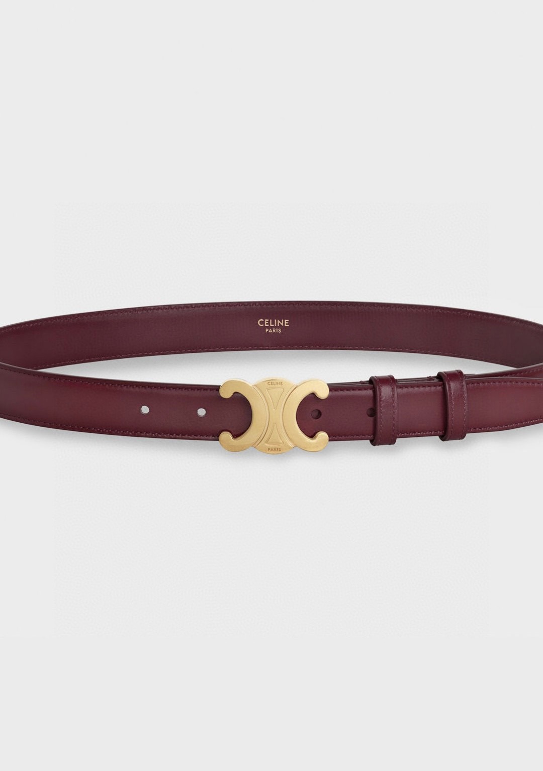 [TOP] CELINE Belt Calfskin 2.5cm - Dark Red - 711 Luxury