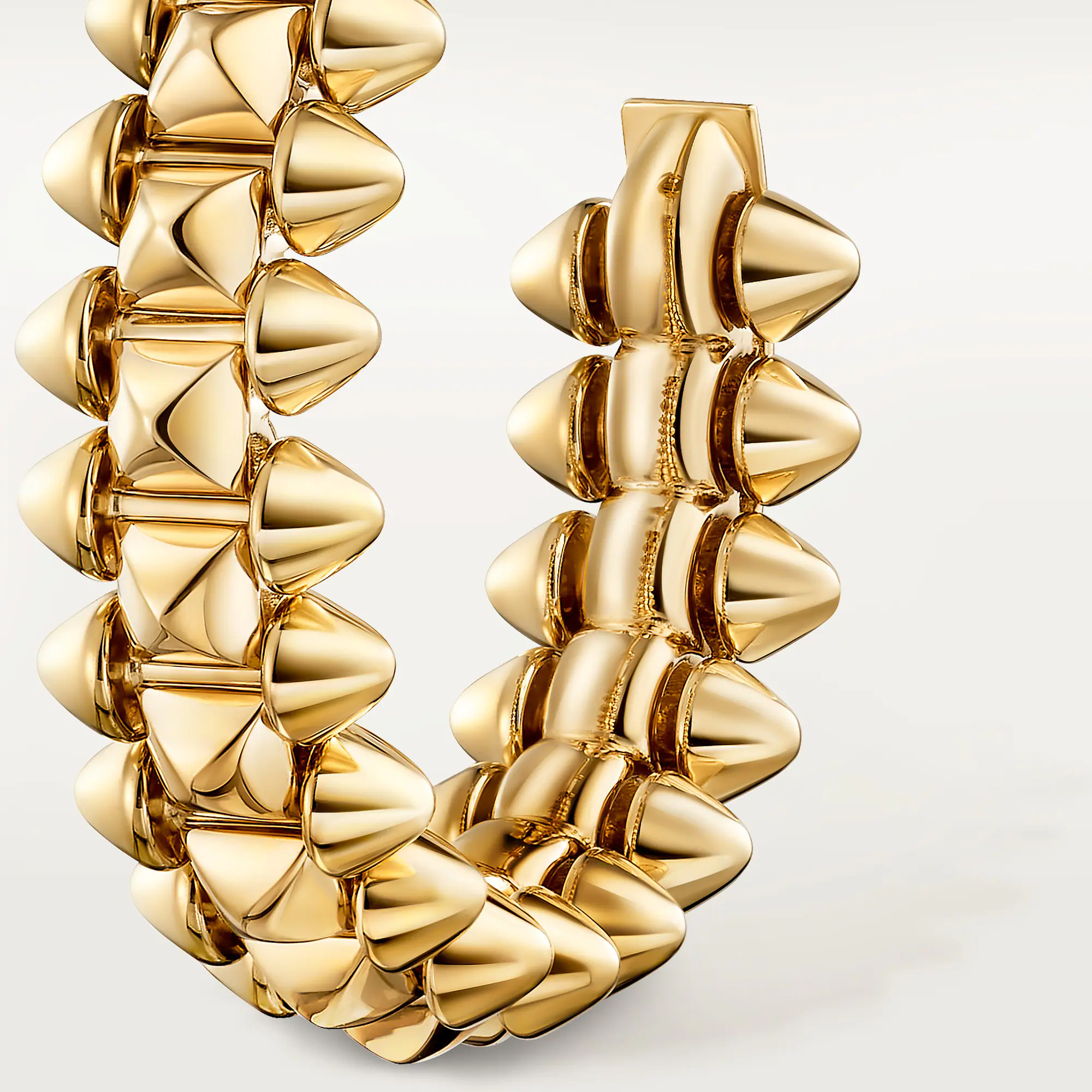 Carty Bullet Earrings, Yellow Gold, Small Model