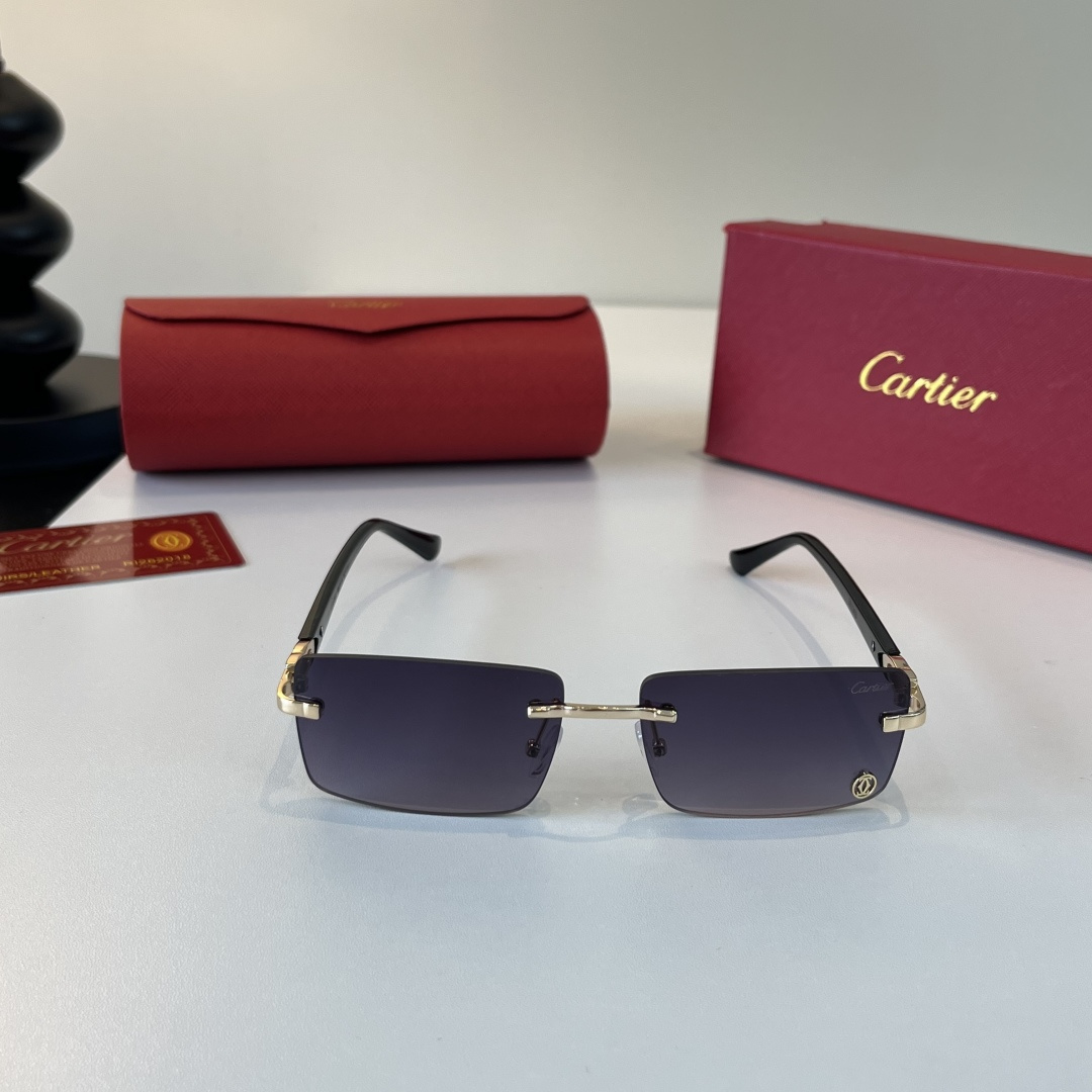 [TOP] Cartier Sunglasses - Black - 711 Luxury