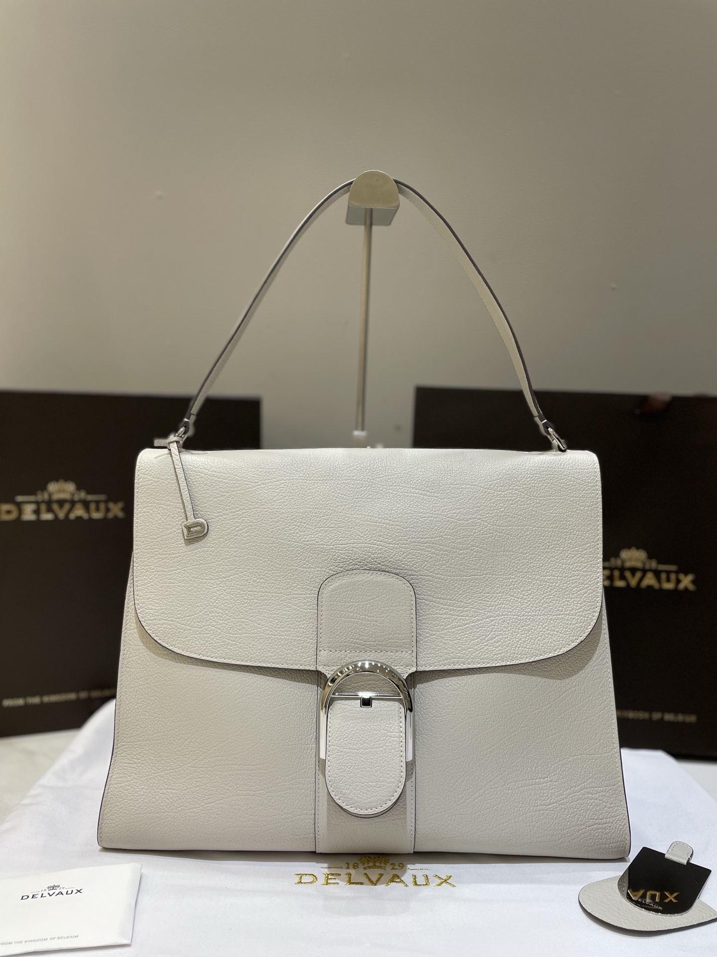 [TOP] Delvaux Tem Bag Cowhide 37.5x28x13.5cm - White - 711 Luxury