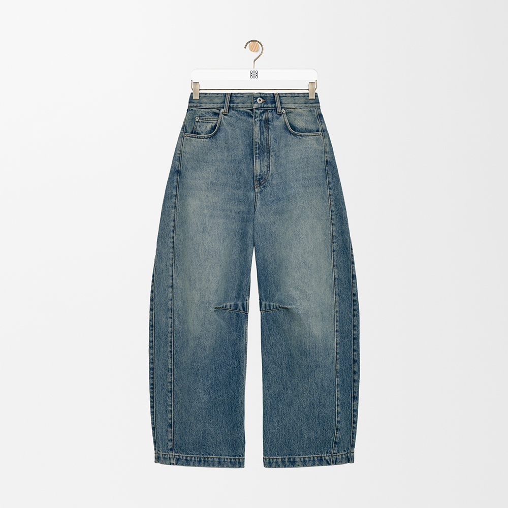 Loewe blue Clothing LOEWE Barrel Jeans in Denim Blue #393357 | Nigo Office