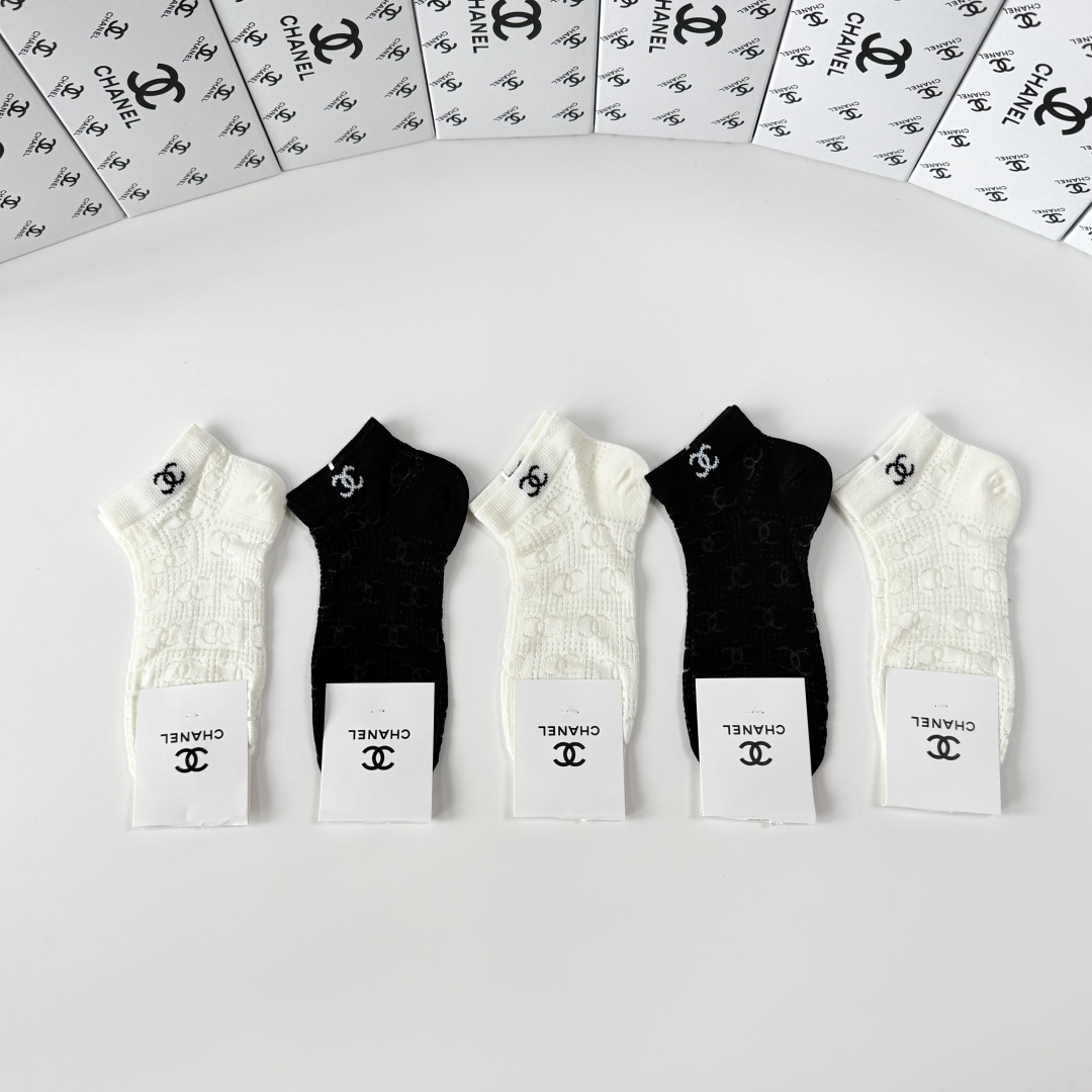 [TOP] CHANEL Socks - 5 Pieces as a Set - 711 Luxury