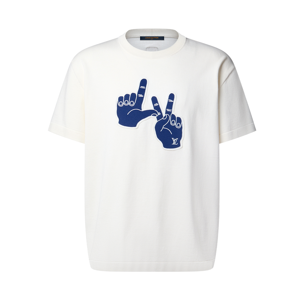 LOUIS VUITTON Short-Sleeved Signature Patch Crewneck #385045