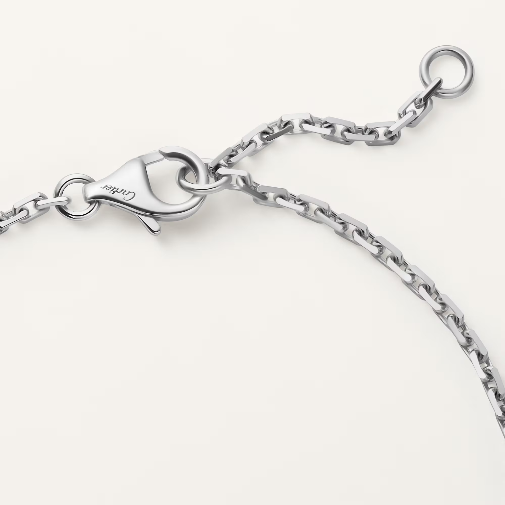 Carty Love Luna Loop Bracelet, White Gold, Half-Paved