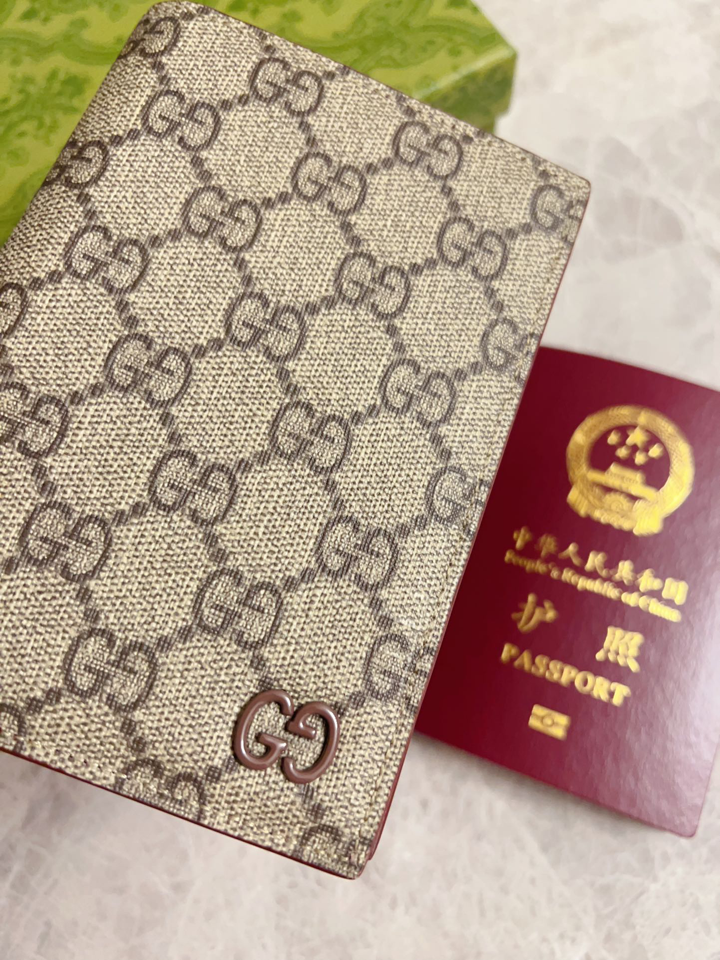 [TOP] GUCCI Passport Holder 13.5x 9.5cm - Brown - 711 Luxury