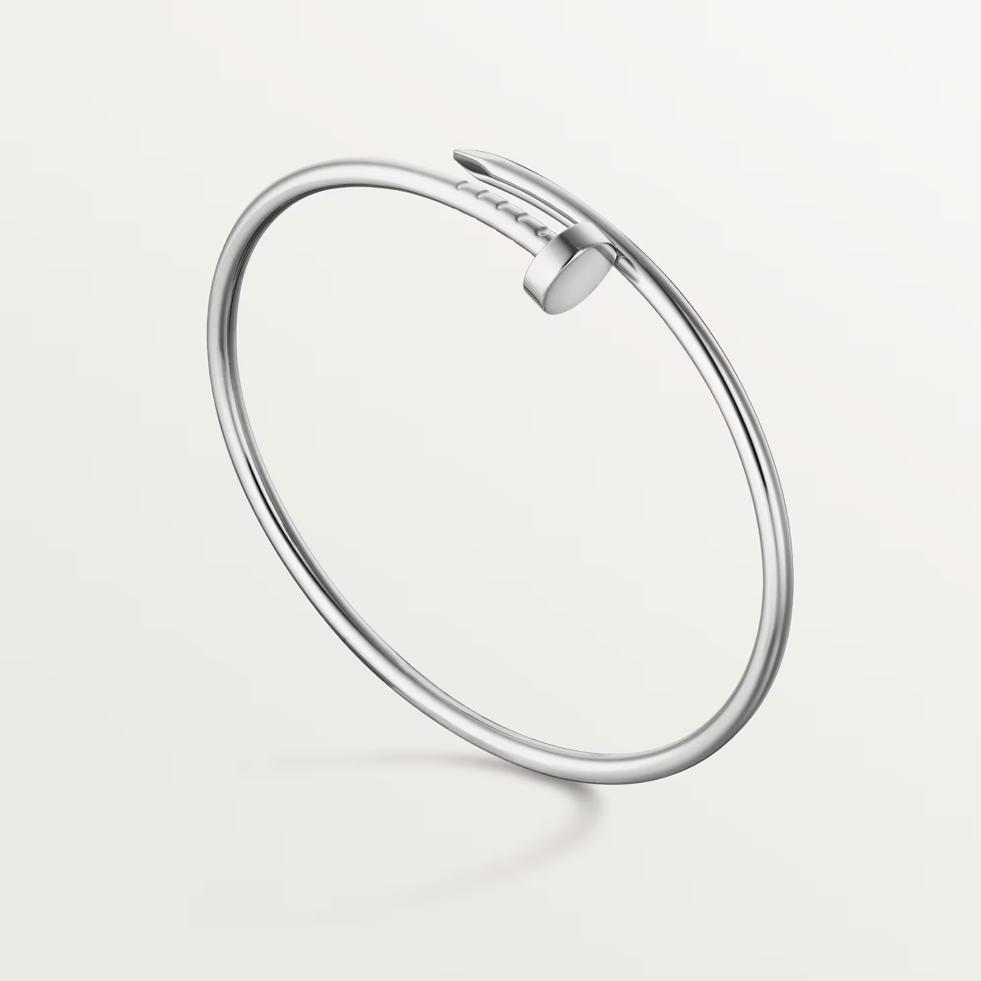 Carty Nails Solo Trace Bracelet, White gold ,Small Model