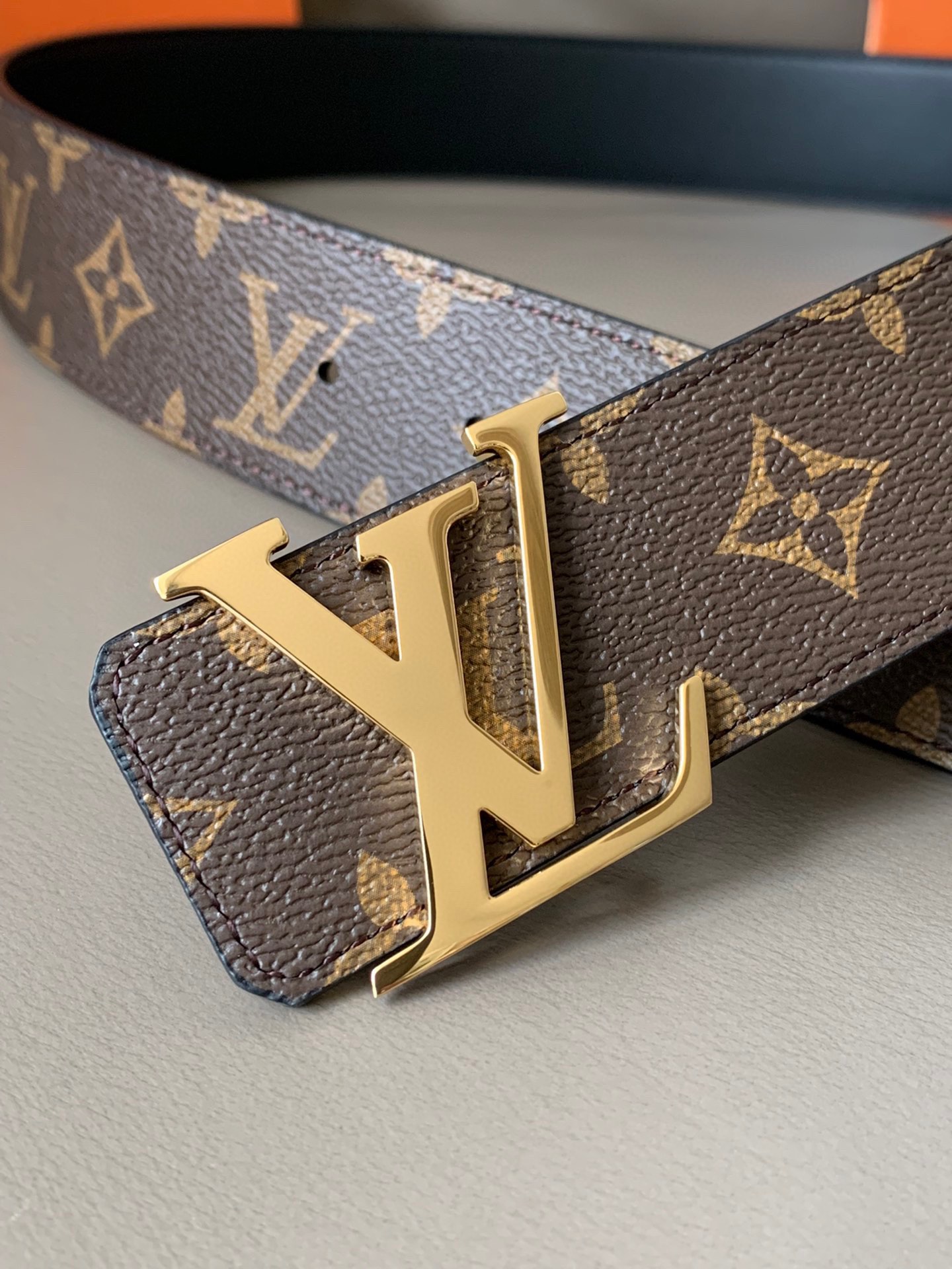 [TOP] Louis Vuitton LV Belt Calfskin 4cm - Black - 711 Luxury