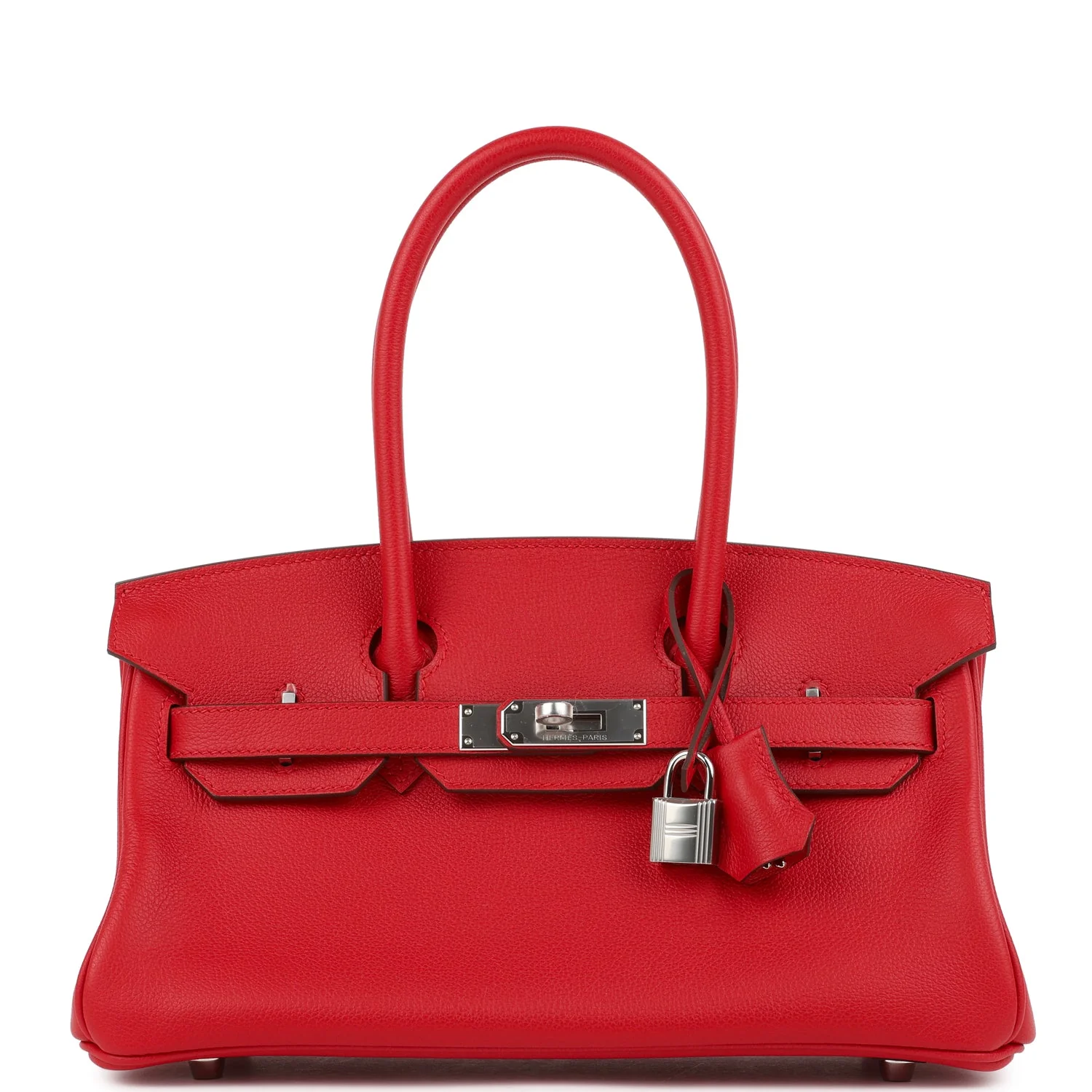 Hermes Shoulder Birkin LightRouge Radieux Evercolor Palladium Hardware