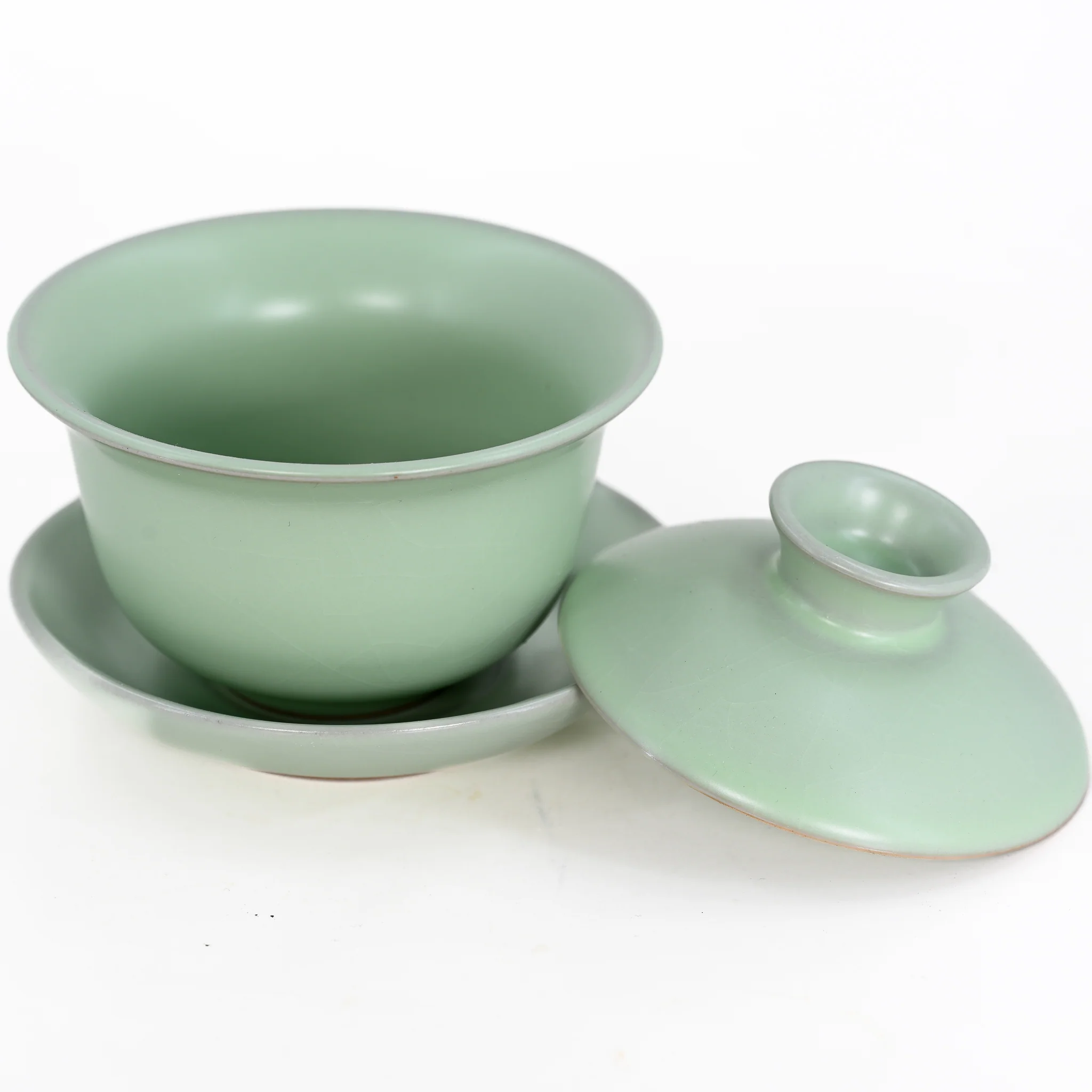 Green Celadon Ru Yao Porcelain Gaiwan