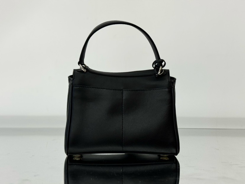 [TOP] BALENCIAGA Rodeo Bag 22x9.9x8.3cm - Black & SHW - 711 Luxury